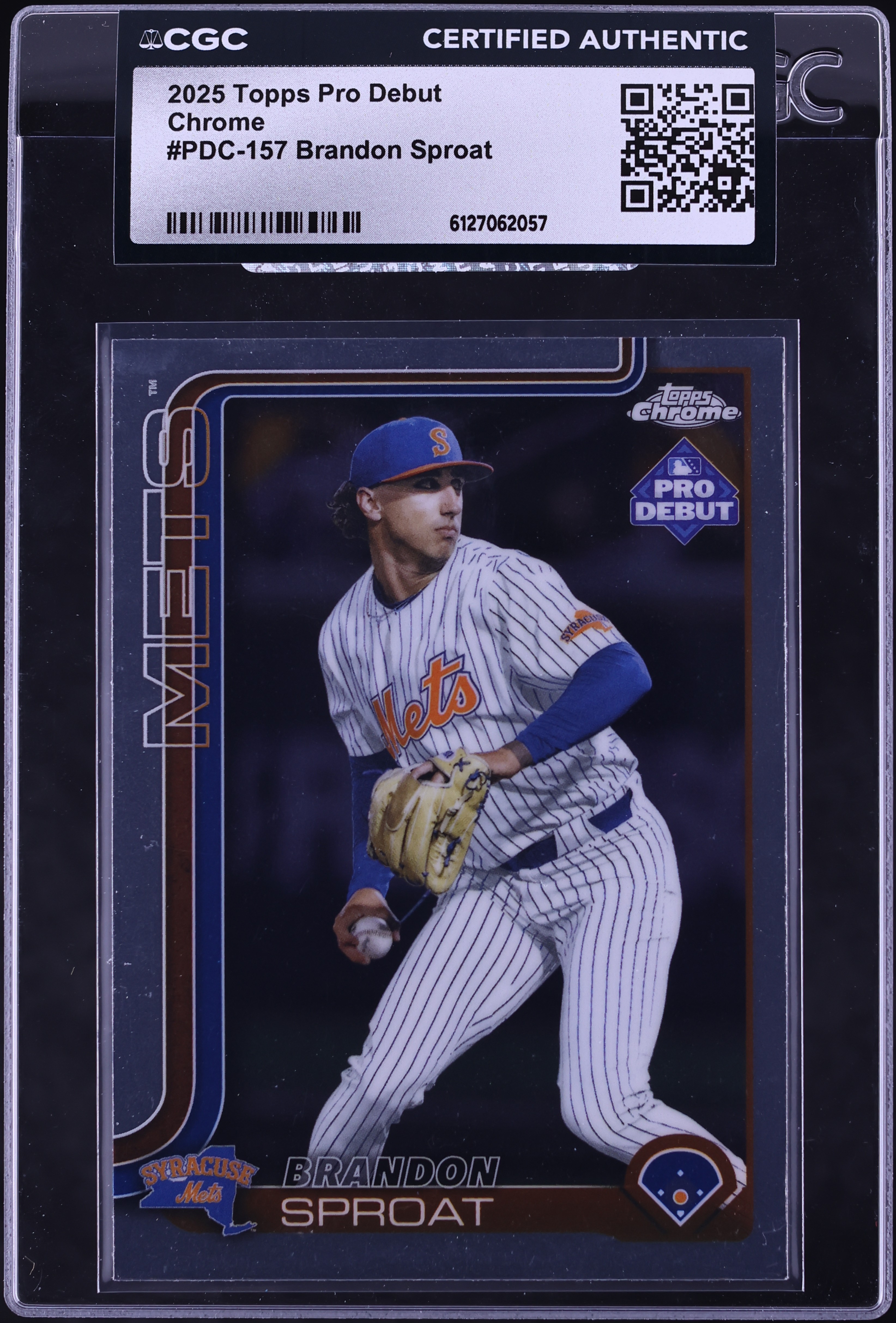 2025 Topps Chrome Pro Debut Brandon Sproat PROSPECT #PDC-157 CGC 