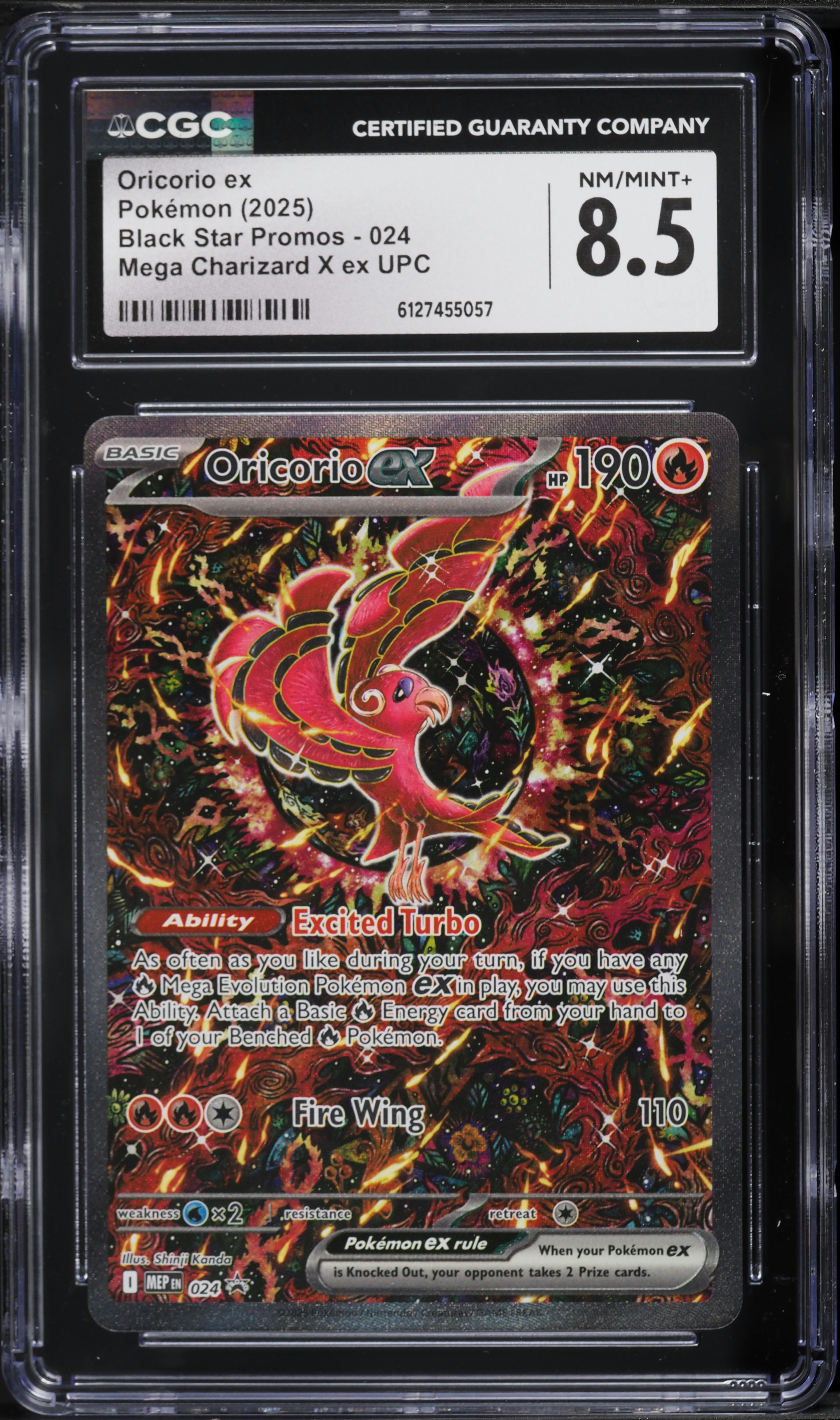 2025 Pokemon Mega Evolution Promo Full Art Oricorio ex #24 CGC 8.5