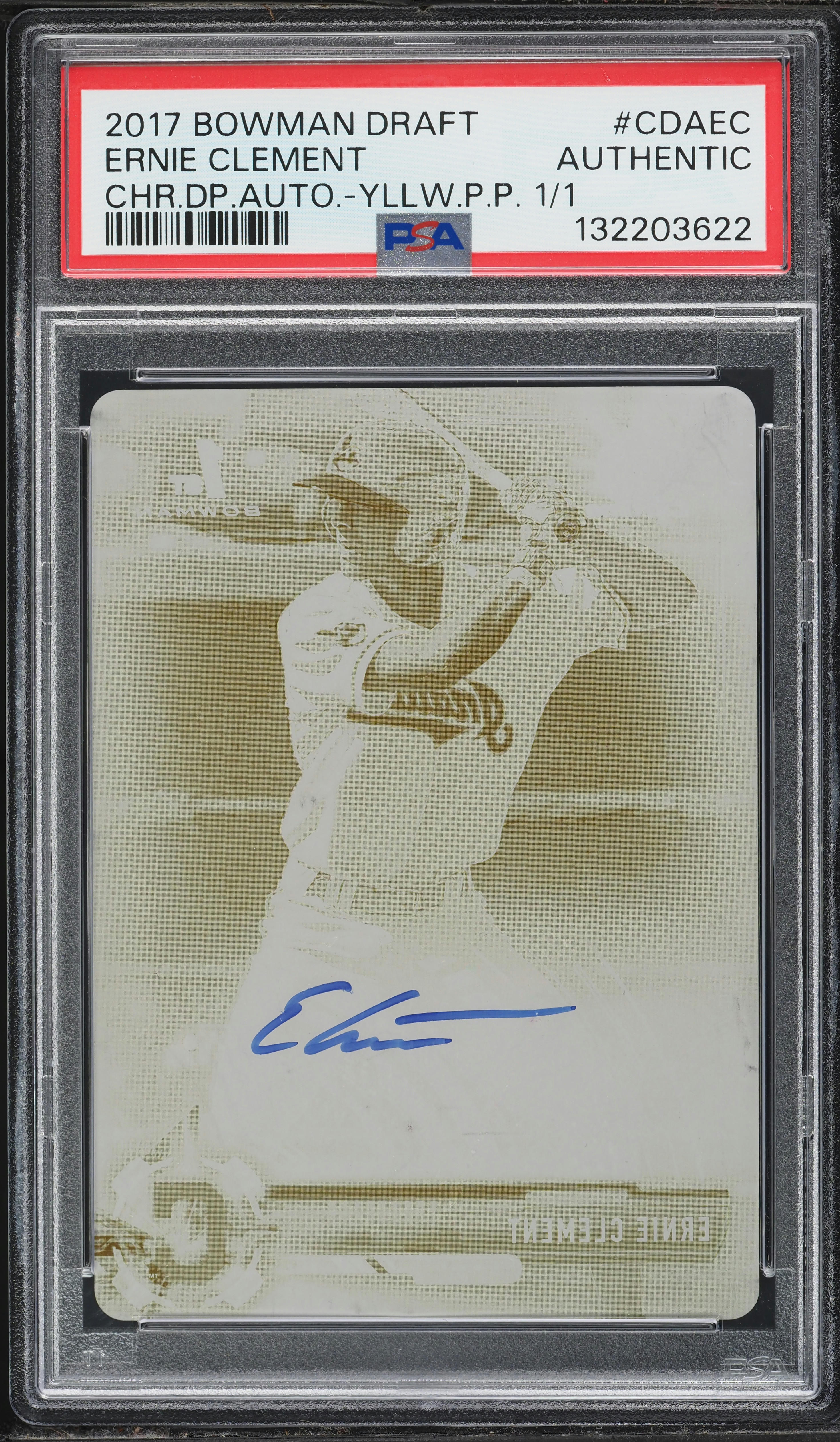 ★希少 レア 美品 Saint Clement サン クレマン キャセロール★ 2017 Bowman Draft Chrome Draft Picks Ernie Clement AUTO #CDAEC PSA