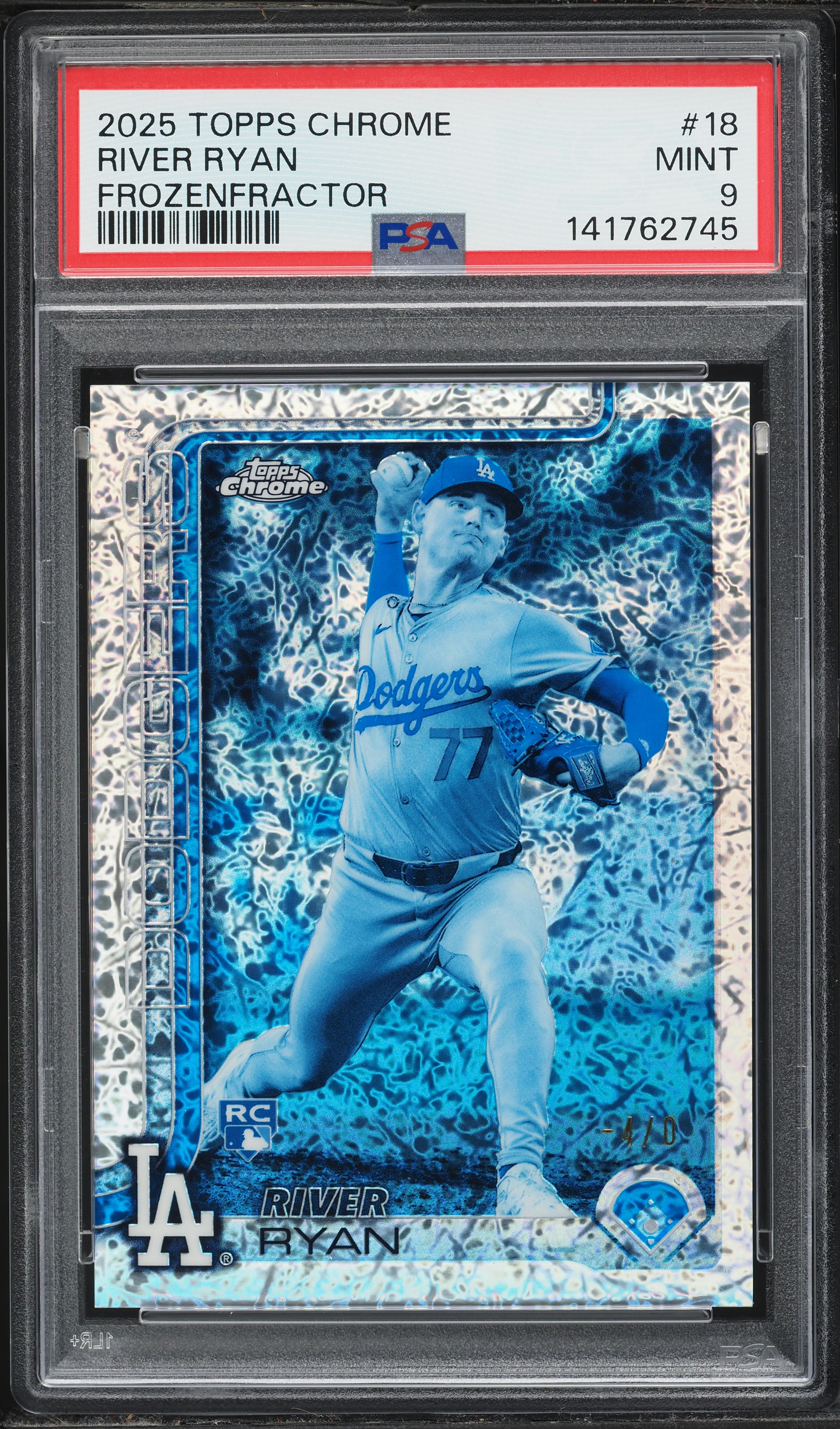2025 Topps Chrome FrozenFractor River Ryan ROOKIE #18 PSA 9 MINT