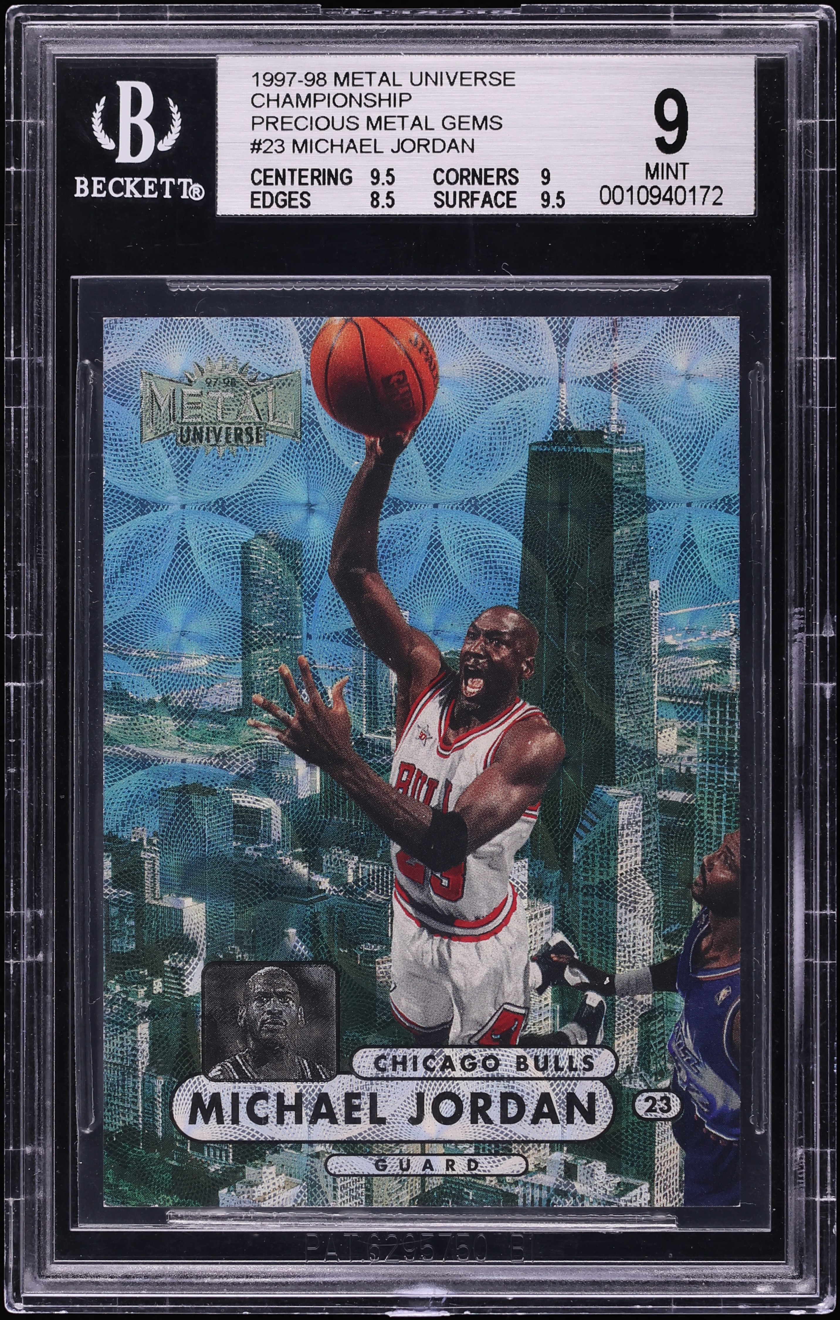 1997 Metal Universe Championship Precious Metal Gems Michael 