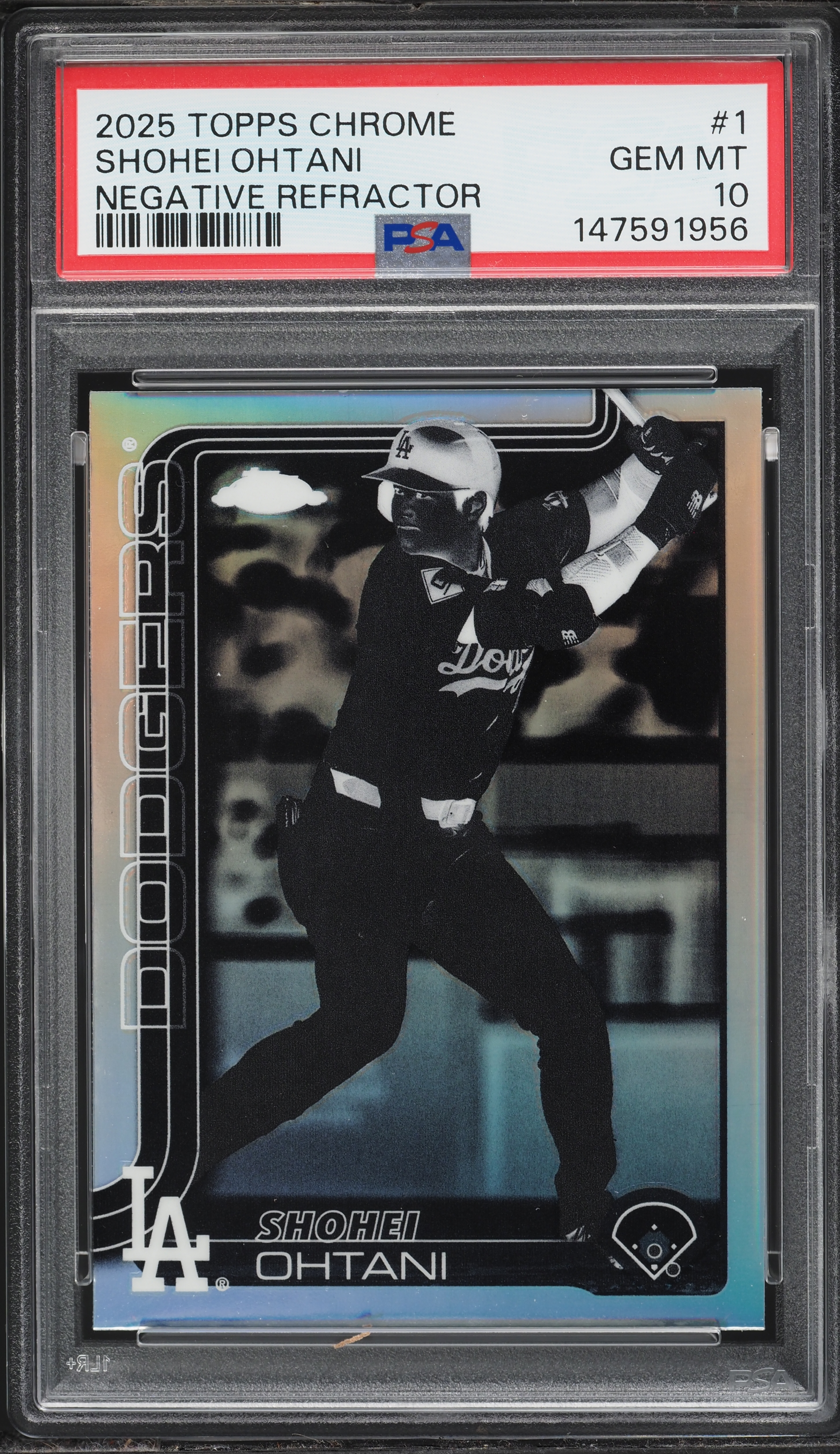 2025 Topps Chrome Negative Refractor Shohei Ohtani #1 PSA 10 GEM