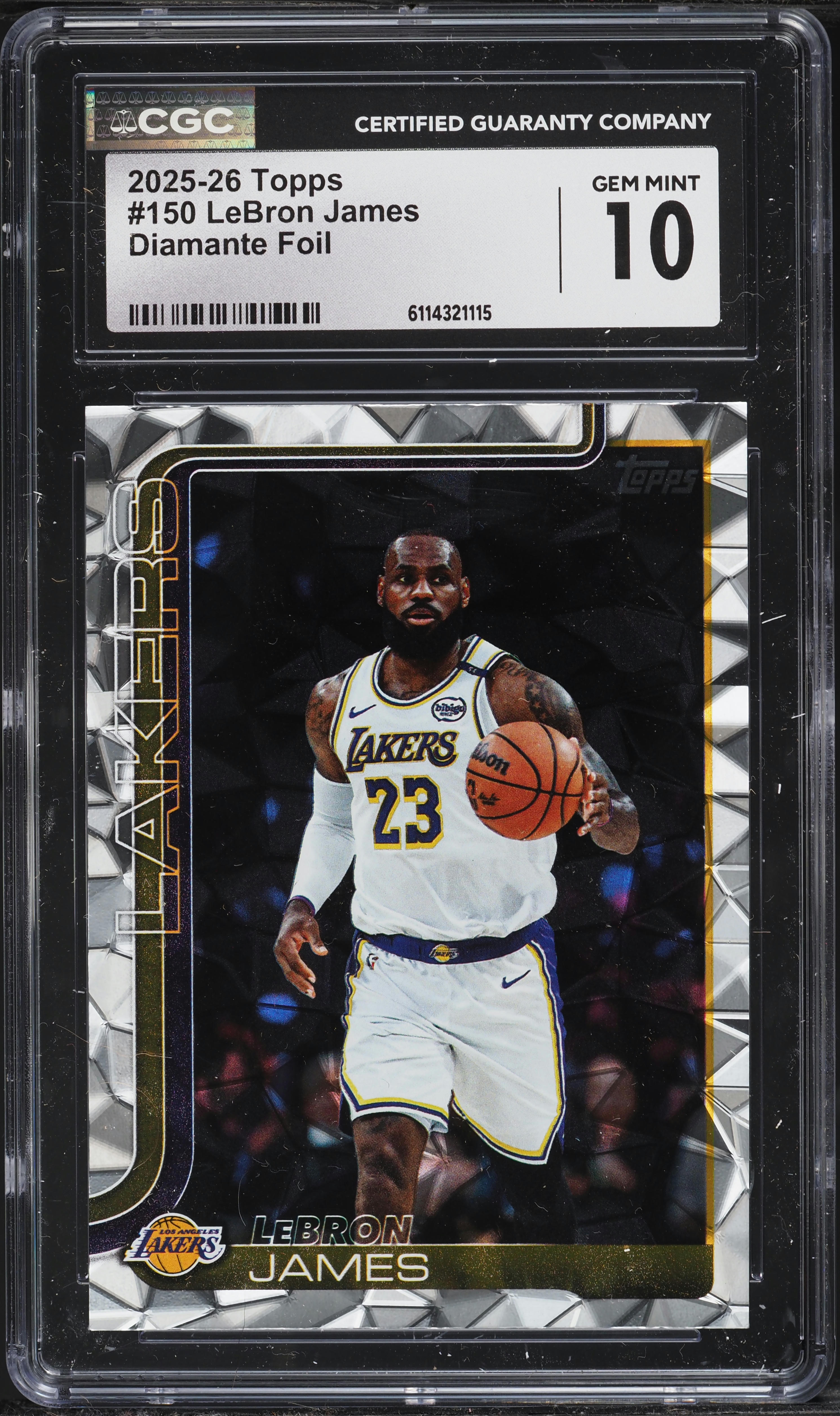 2025 Topps Diamante Foil LeBron James #150 CGC 10 GEM MINT on
