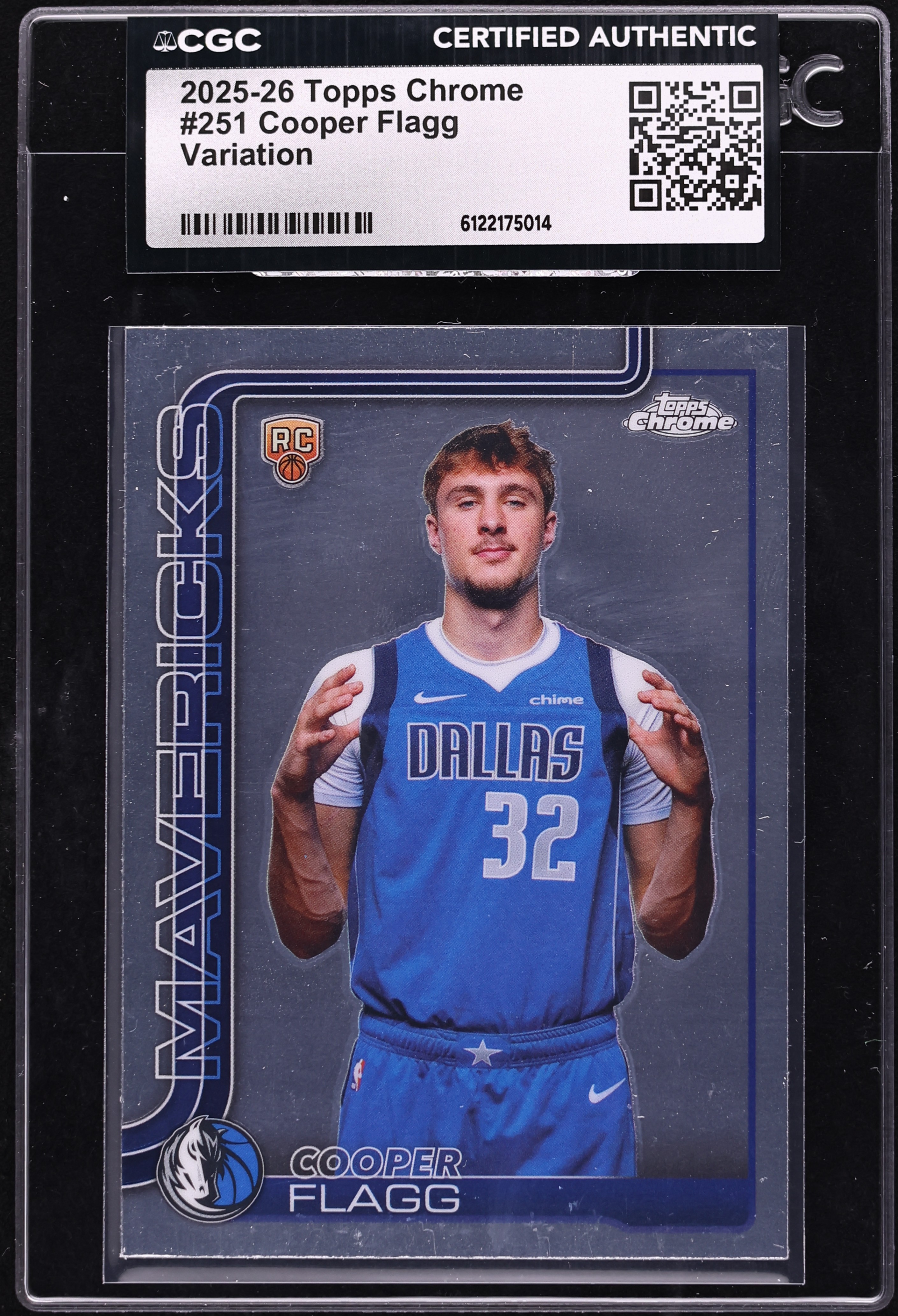 2025 Topps Chrome Variation Cooper Flagg ROOKIE #251 CGC AUTH on 