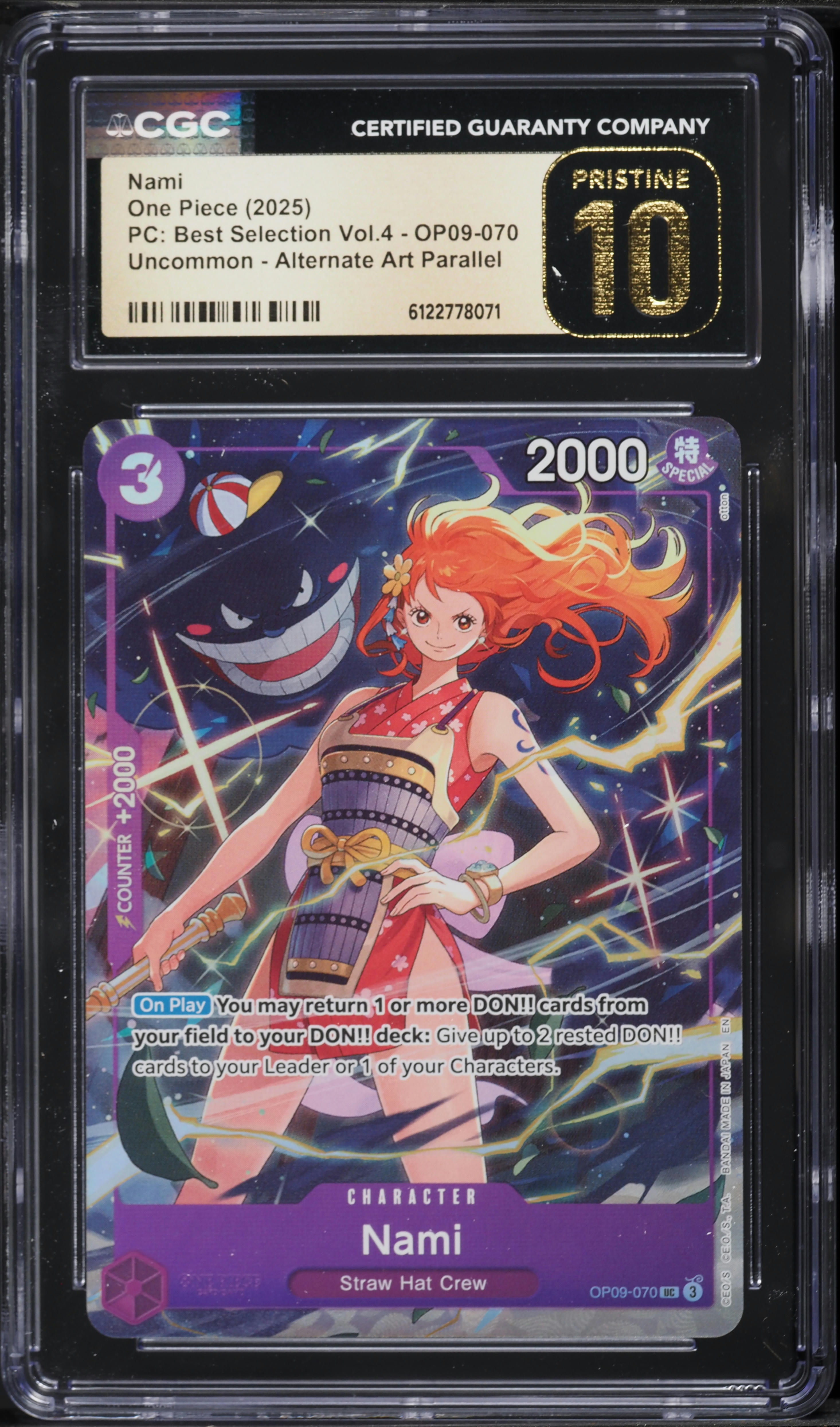 2025 One Piece PC Best Selection Volume 4 Alt Art Nami #OP09-070