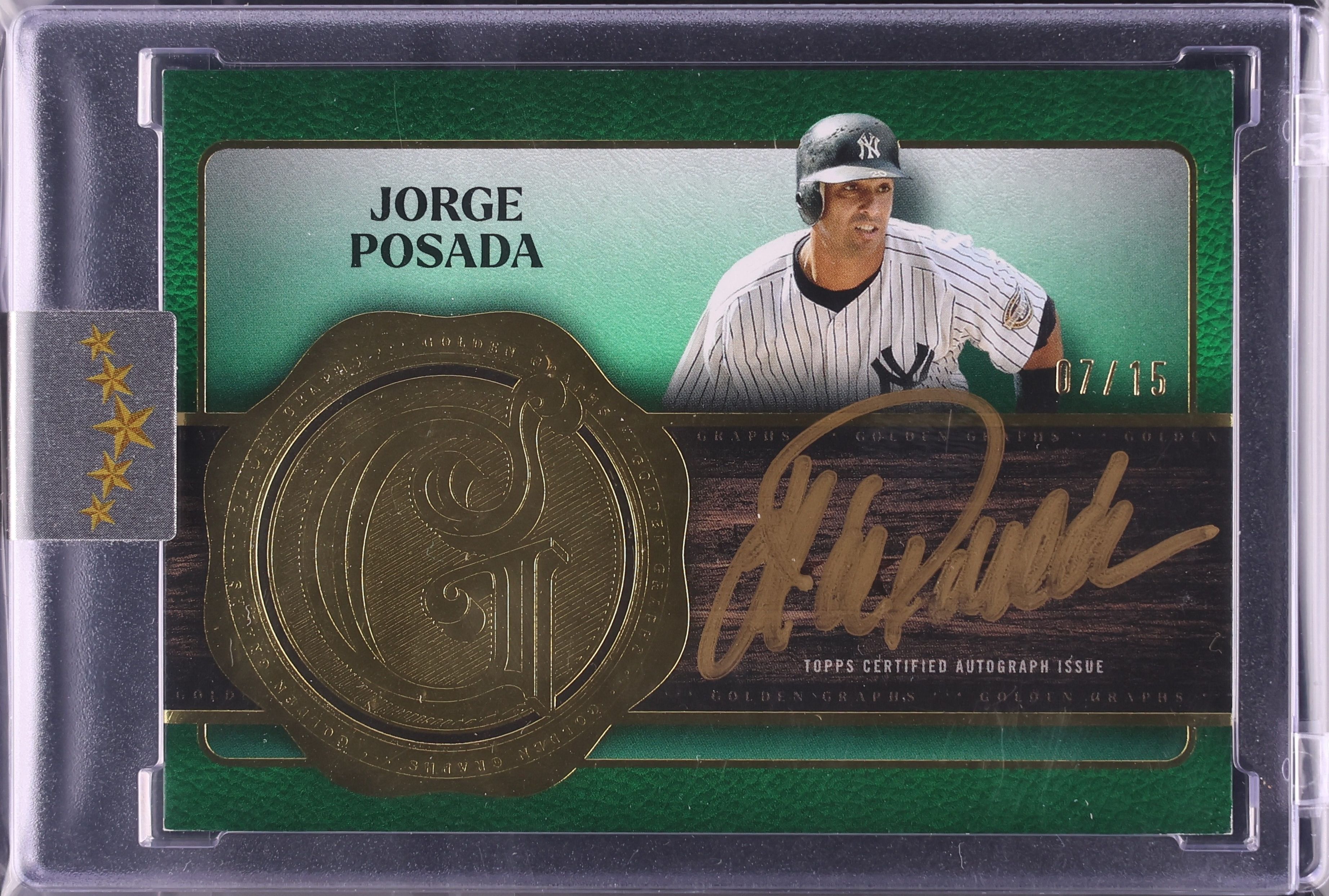 タレントカード 25 2025 Topps Five Star Golden Graphs Green Jorge Posada AUTO /15 #GG