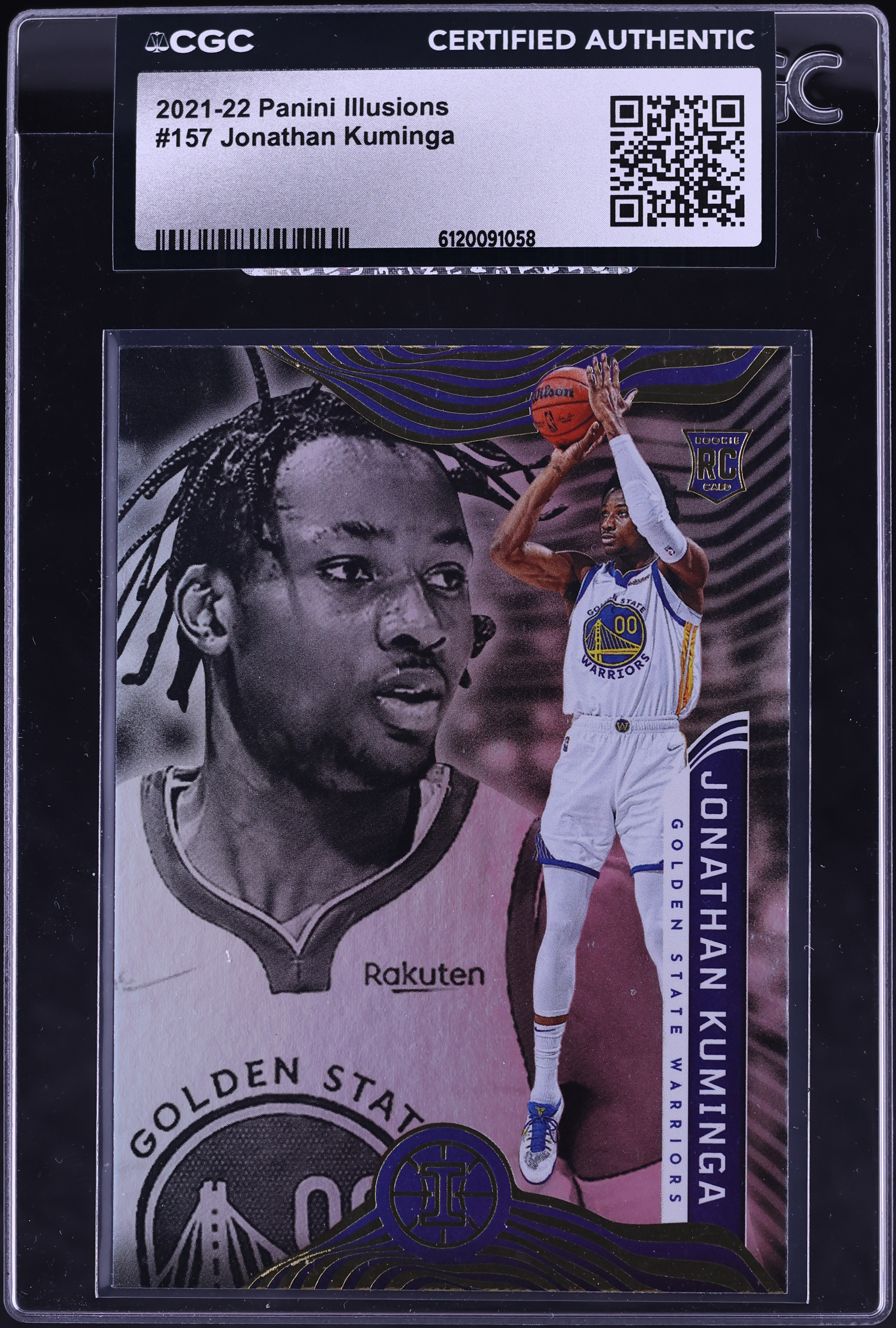 2021 Panini Illusions Jonathan Kuminga ROOKIE #157 CGC AUTH on 