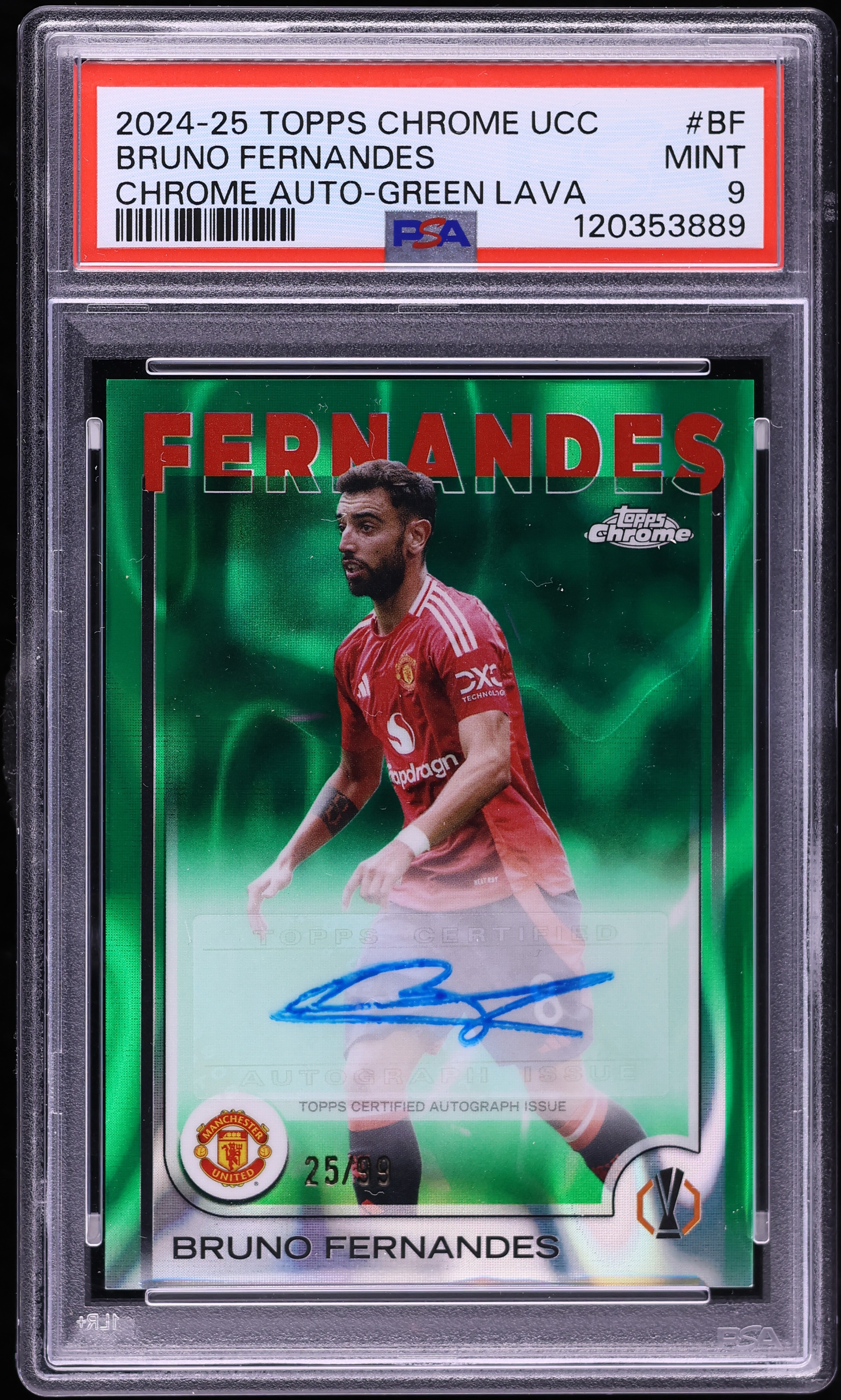 2024 Topps Chrome UEFA Club Competitions Green Lava Bruno 