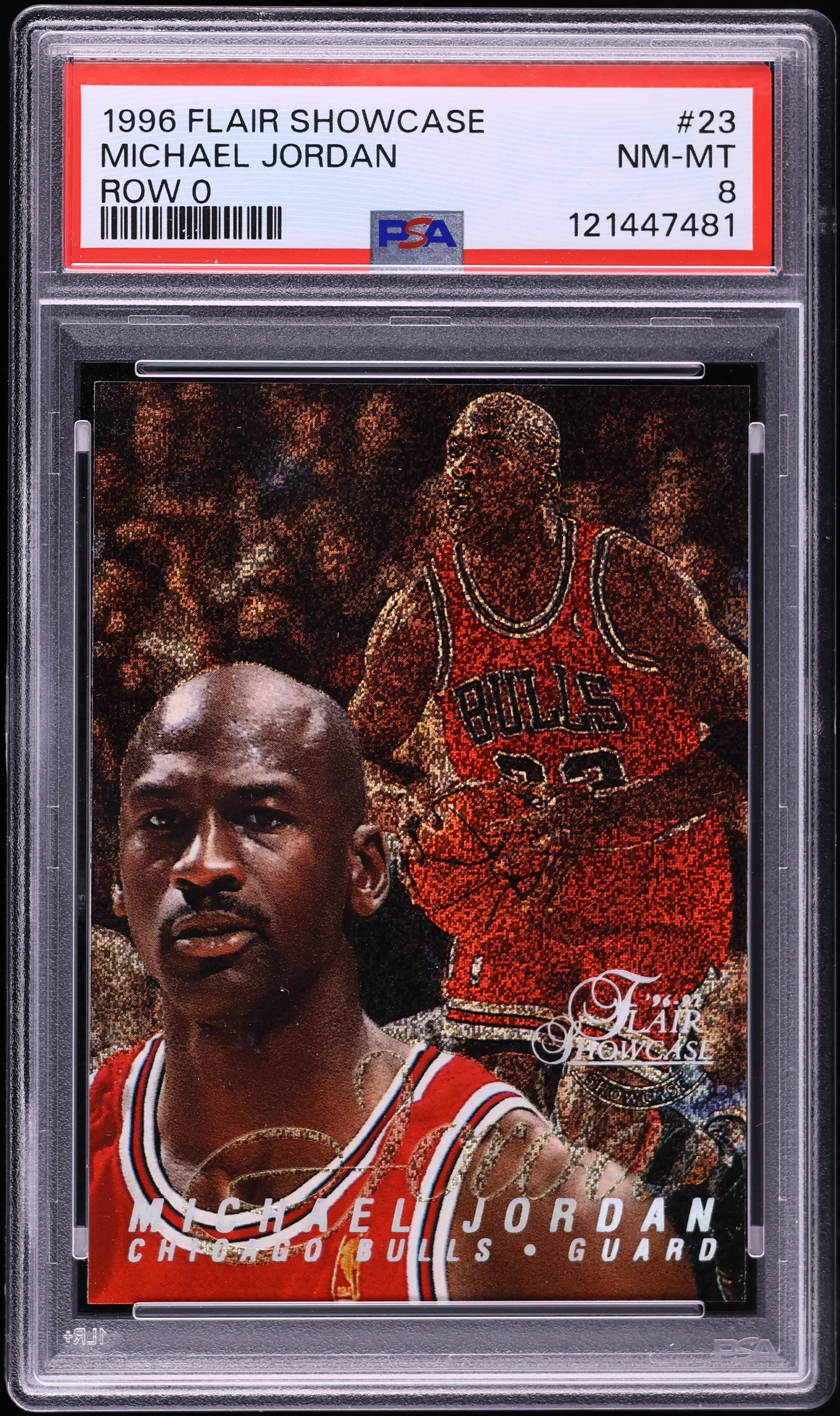 1996 Flair Showcase Row 0 Michael Jordan #23 PSA 8 NM-MT on 