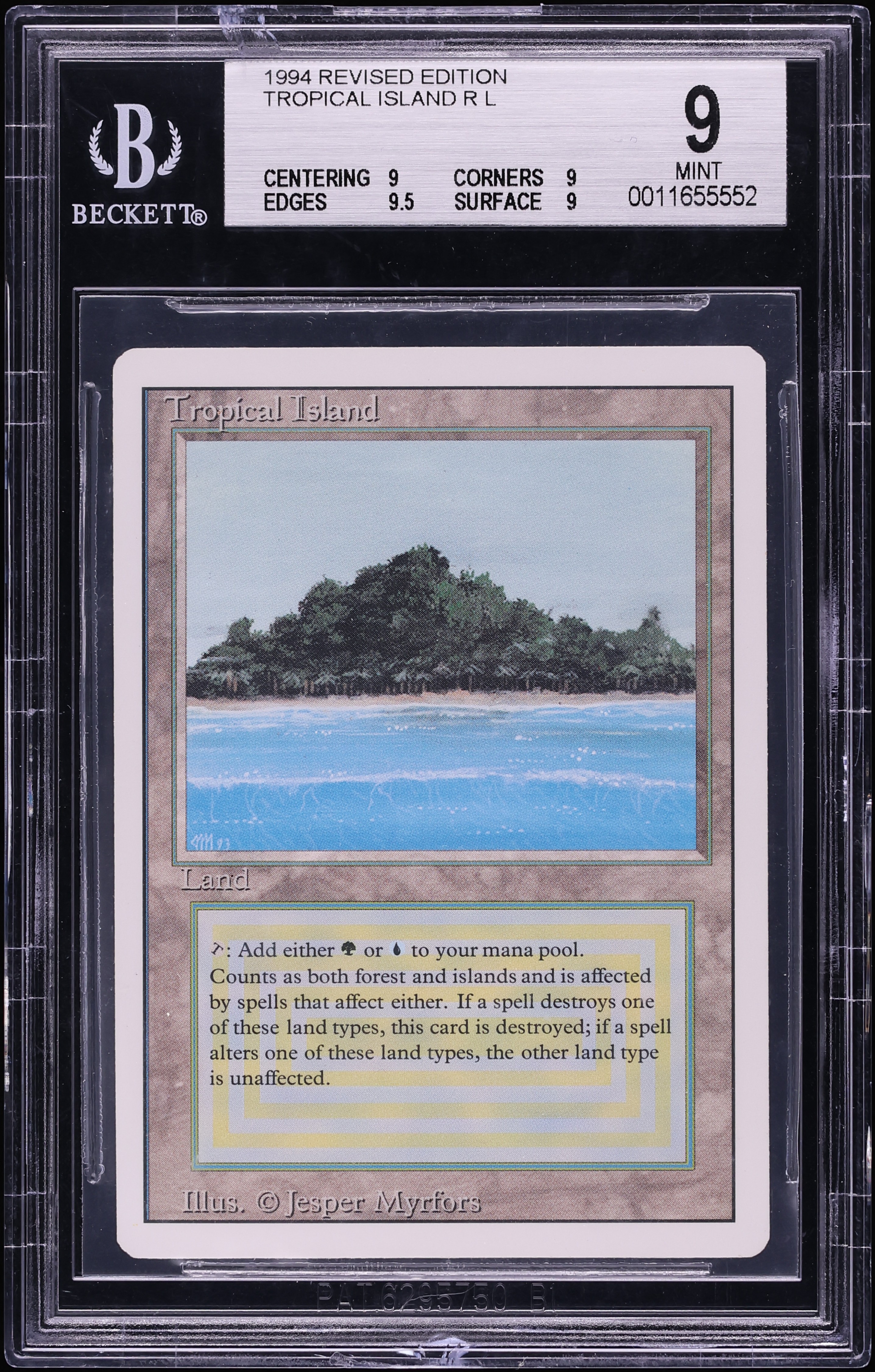 1994 Magic The Gathering MTG Revised Edition Dual Land Tropical