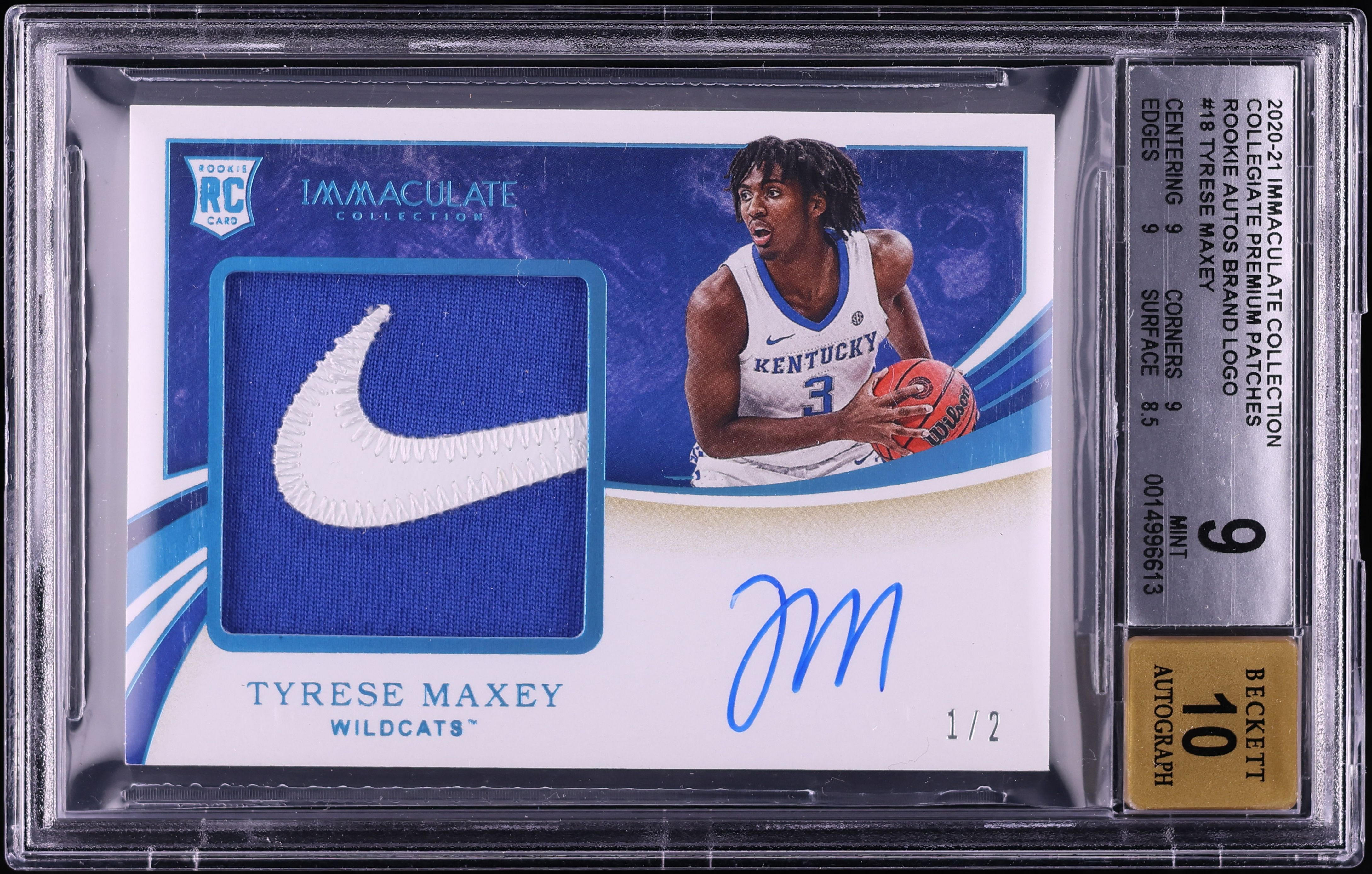 2020 Immaculate Collection Collegiate Premium Brand Logo Tyrese 