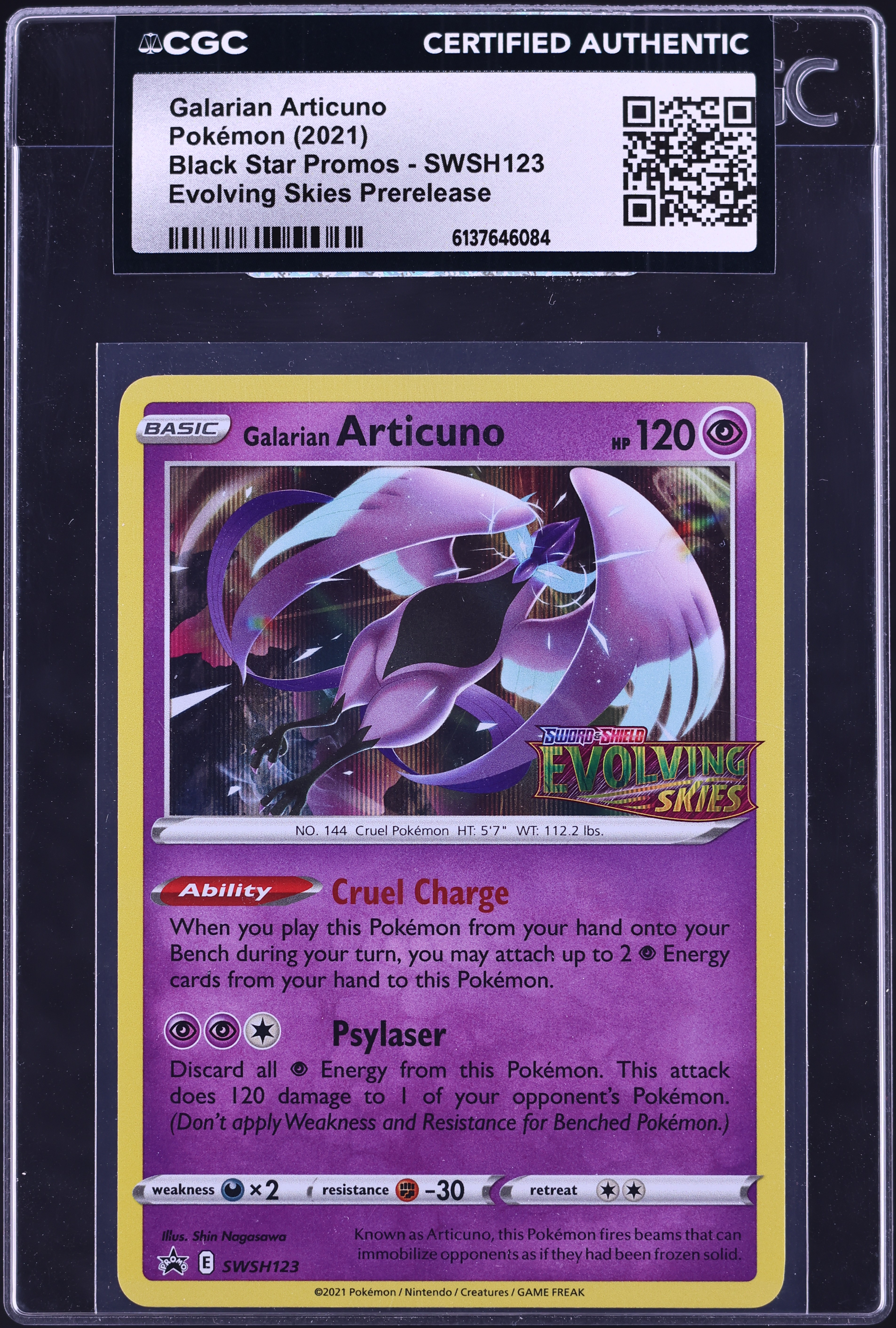 galarian articuno pokemon card Galarian Articuno SWSH282 Sword & Shield Black Star Promo Pokemon Card Graded 10
