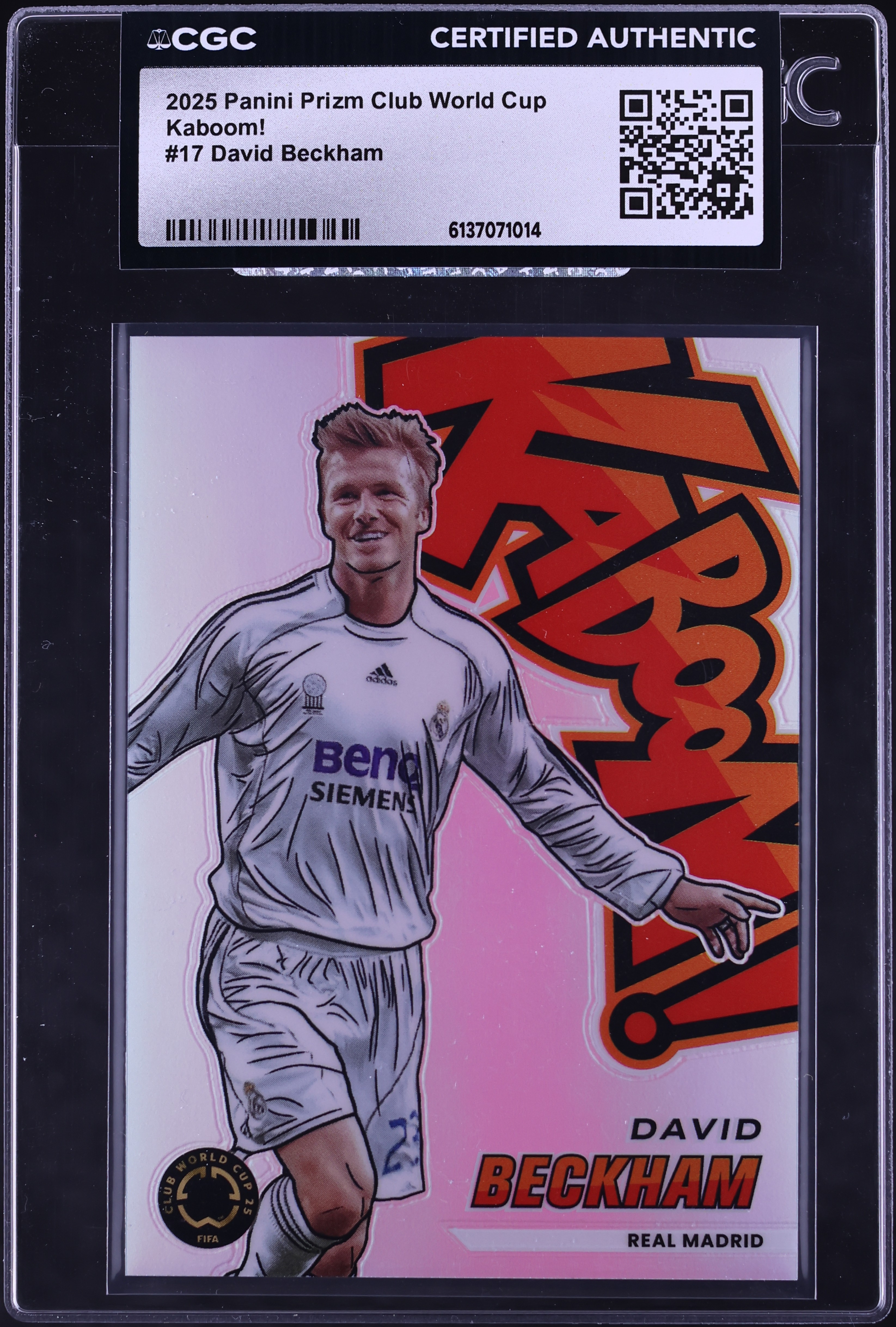 2025 Panini Prizm FIFA Club World Cup Kaboom! David Beckham #17