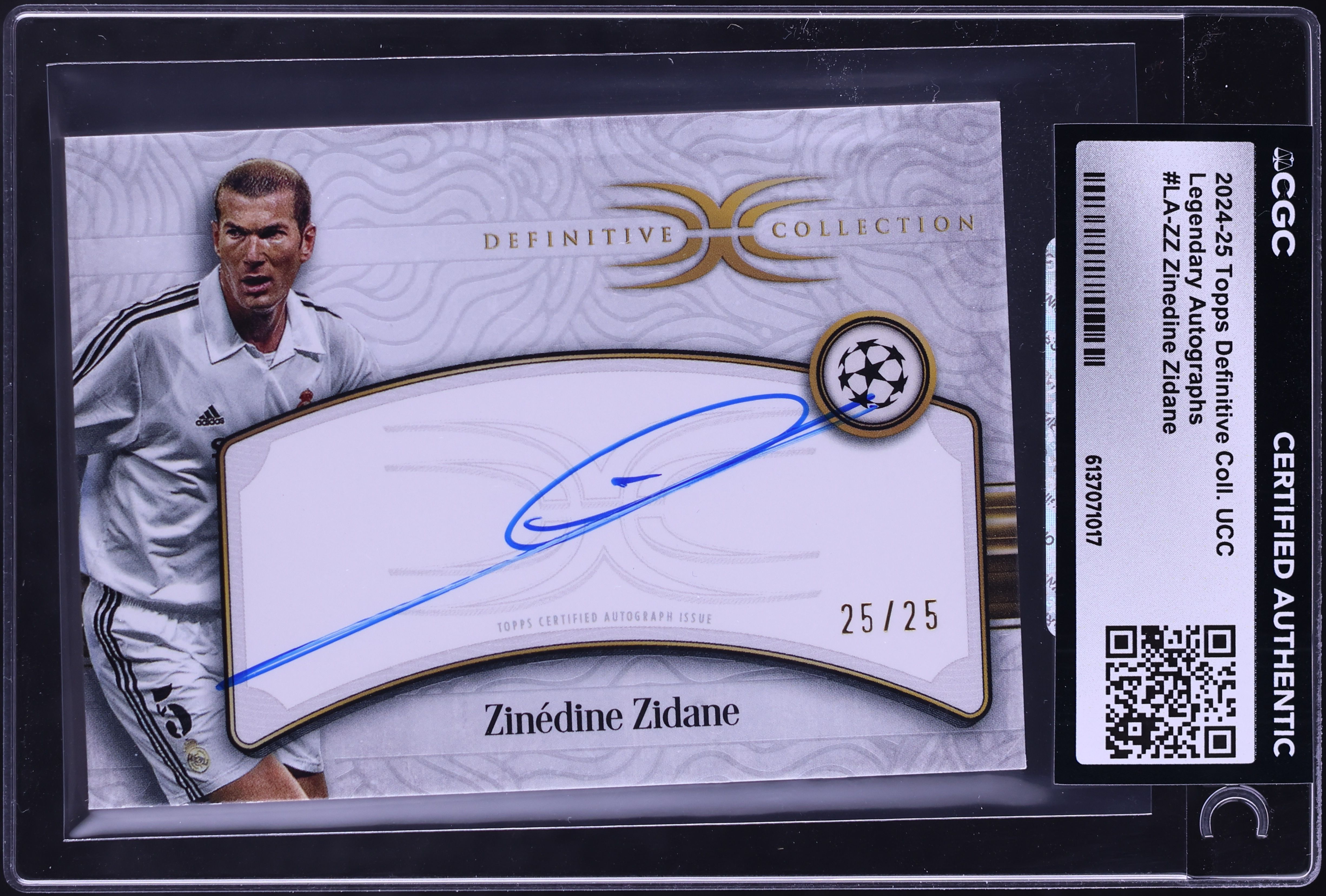 2024 Topps Definitive Collection UEFA CC Legendary Zinedine Zidane