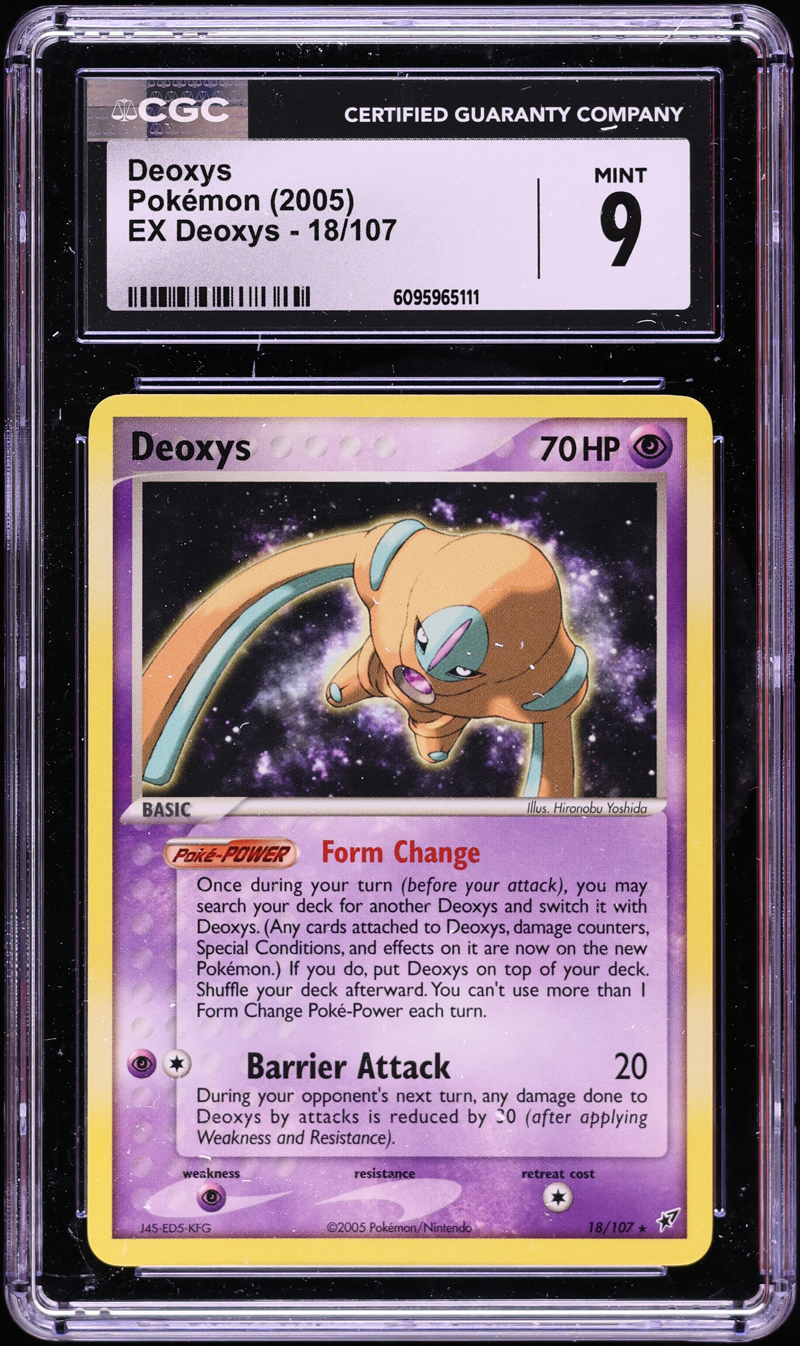 2005 Pokemon EX Holo Deoxys #18 CGC 9 MINT on Fanatics Collect