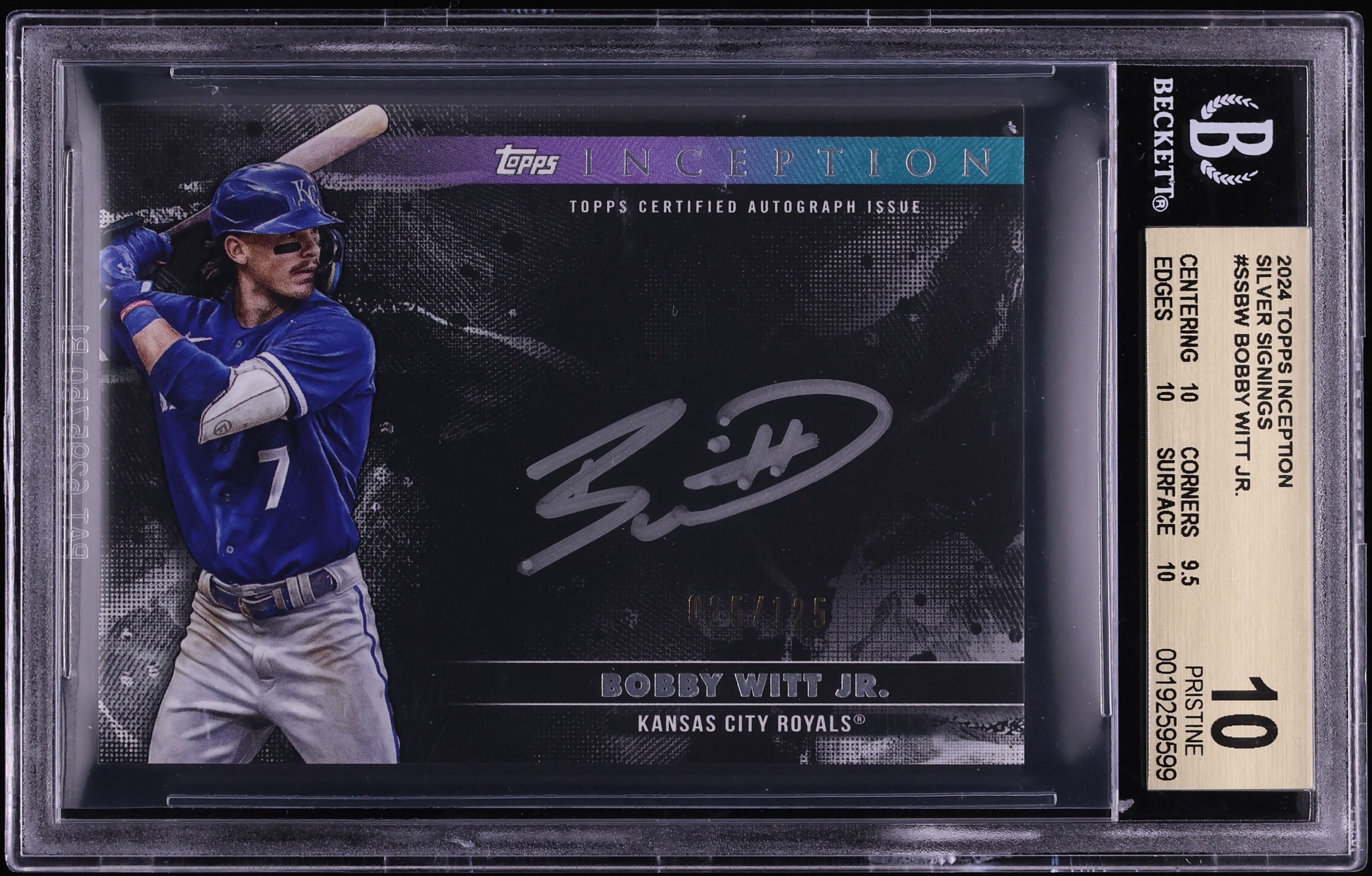 2024 Topps Inception Silver Signings Bobby Witt Jr. AUTO /125 #SS 