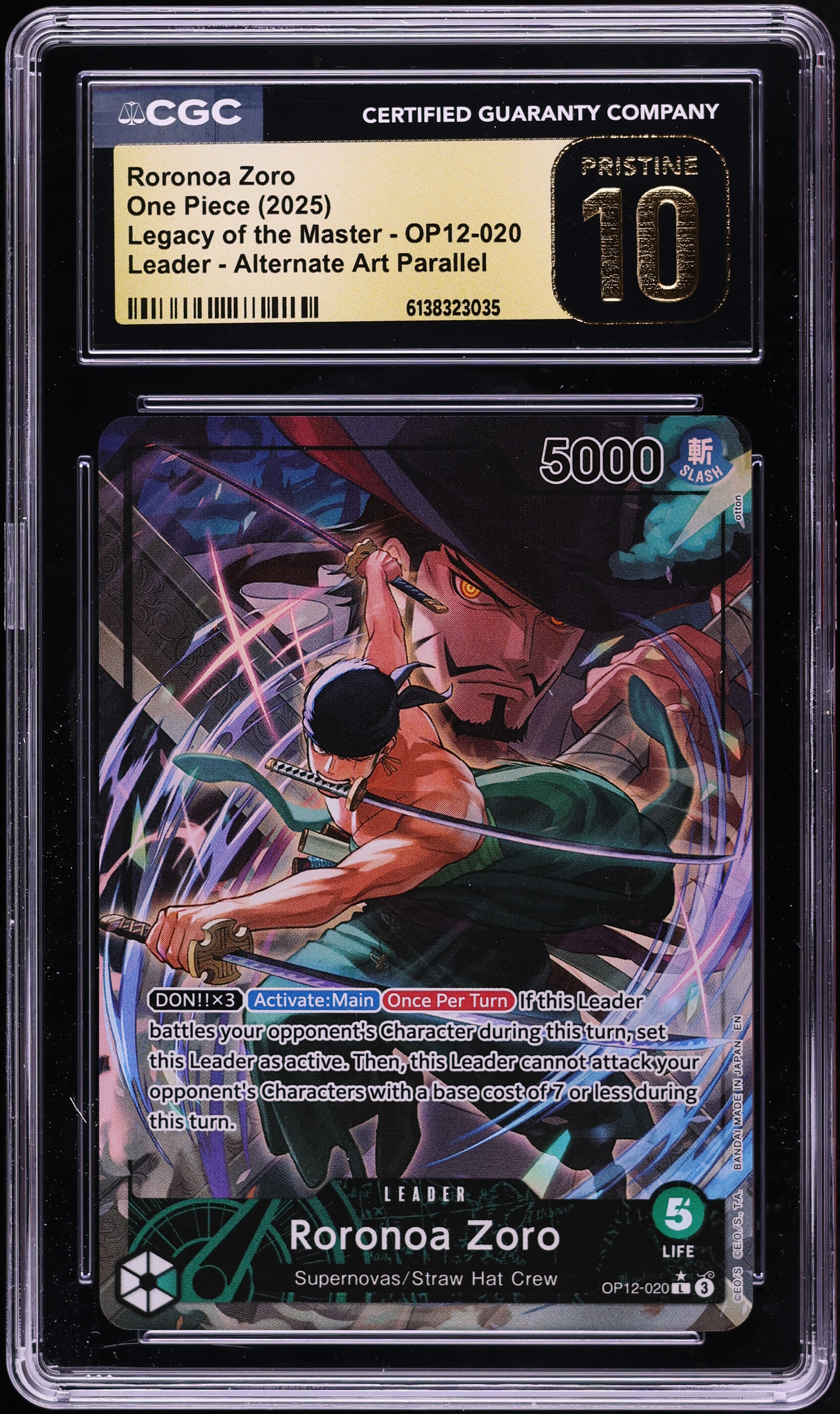 2025 One Piece Legacy Of The Master Alt Art Leader Roronoa Zoro