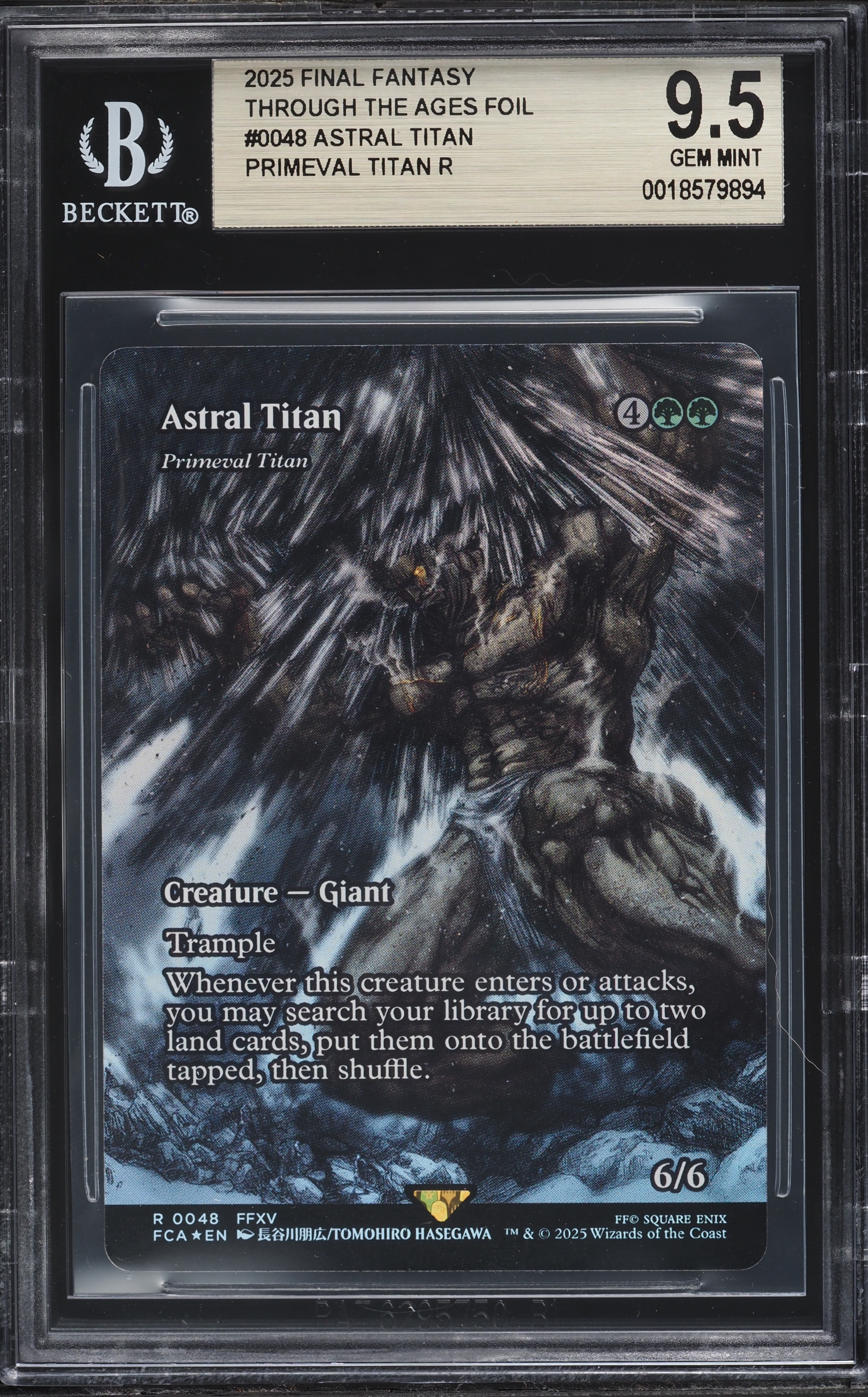 primeval titan final fantasy mtg Astral - you may search your library for up to two land cards PSA 10 Gem Mint -