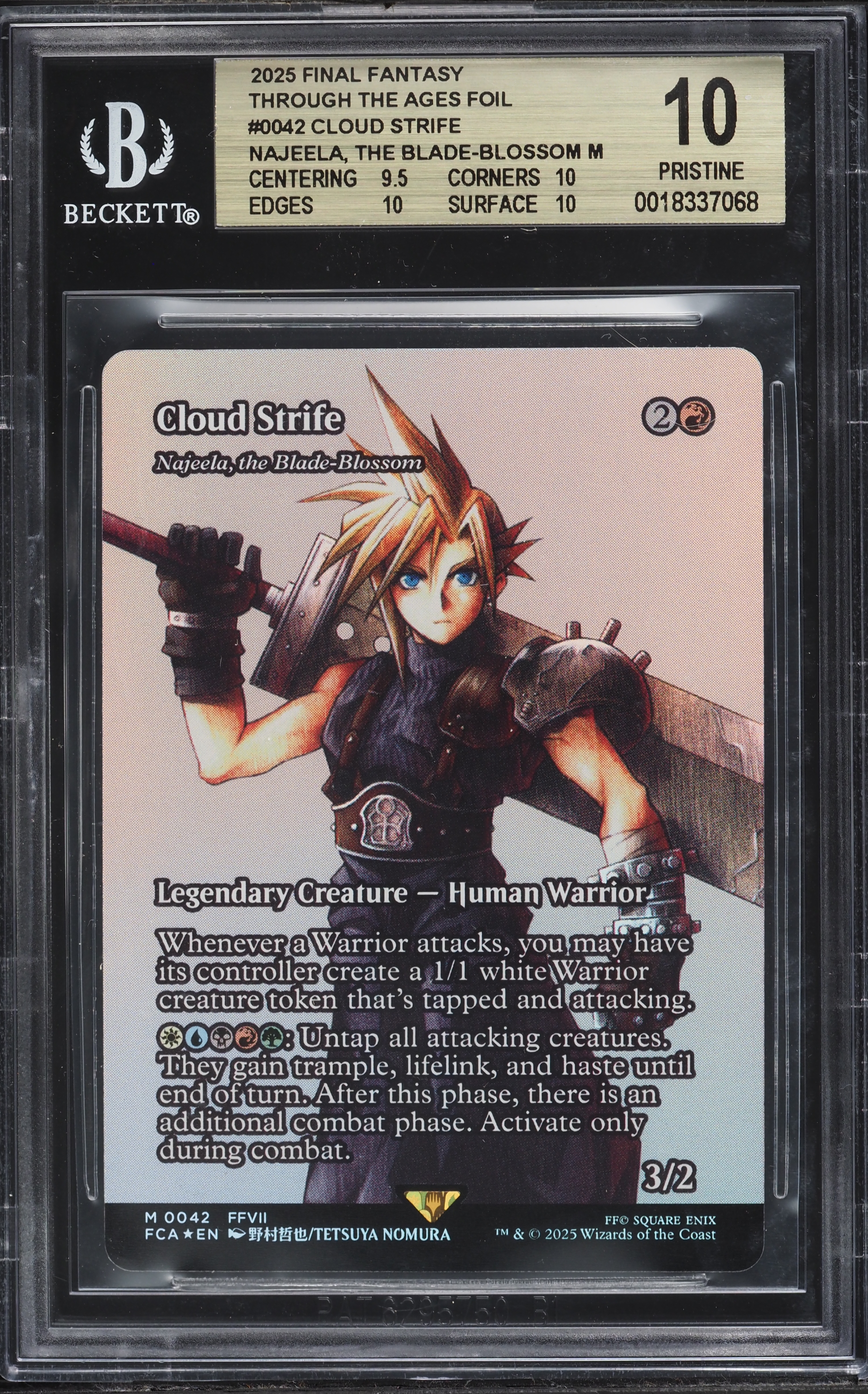 2025 MTG FF Through The Ages Foil Borderless Cloud Strife Najeela