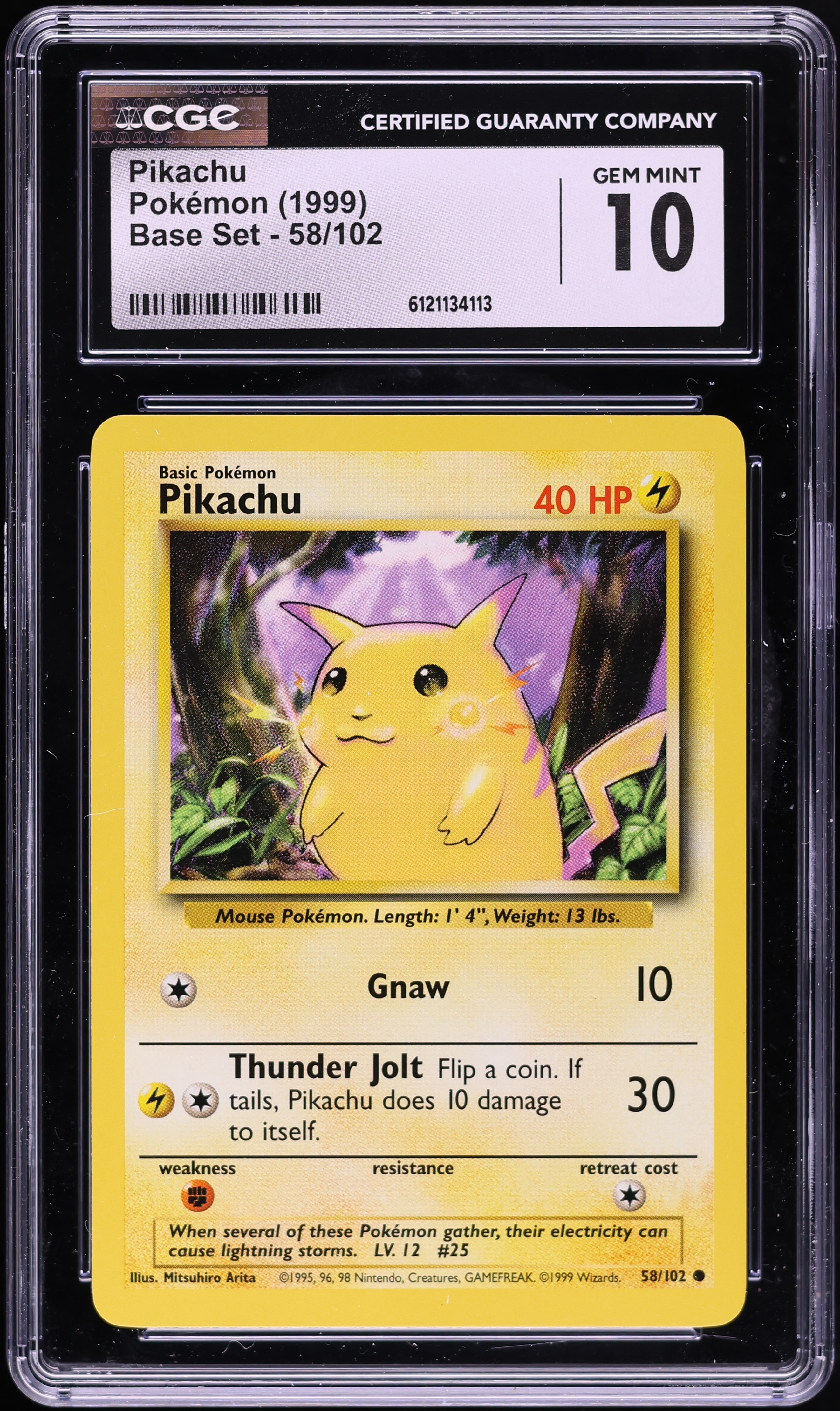 る*ん様 CGC 9.5 Pikachu 1999 Base Set 58/10 1999 Pokemon Base Set Pikachu #58 CGC 10 GEM MINT on Fanatics Collect