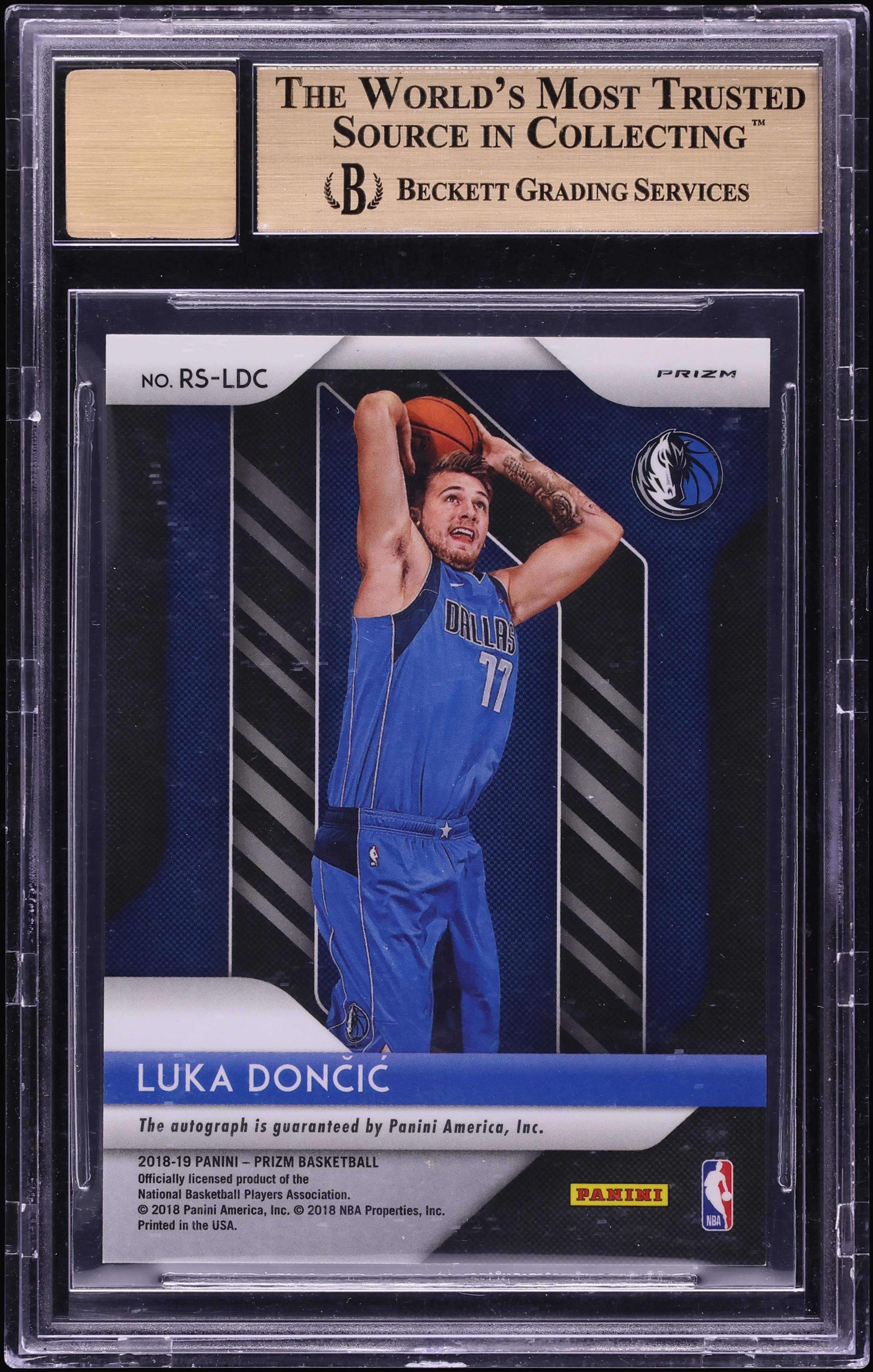 2018 Panini Prizm Signature Choice Luka Doncic ROOKIE AUTO BGS 9.5