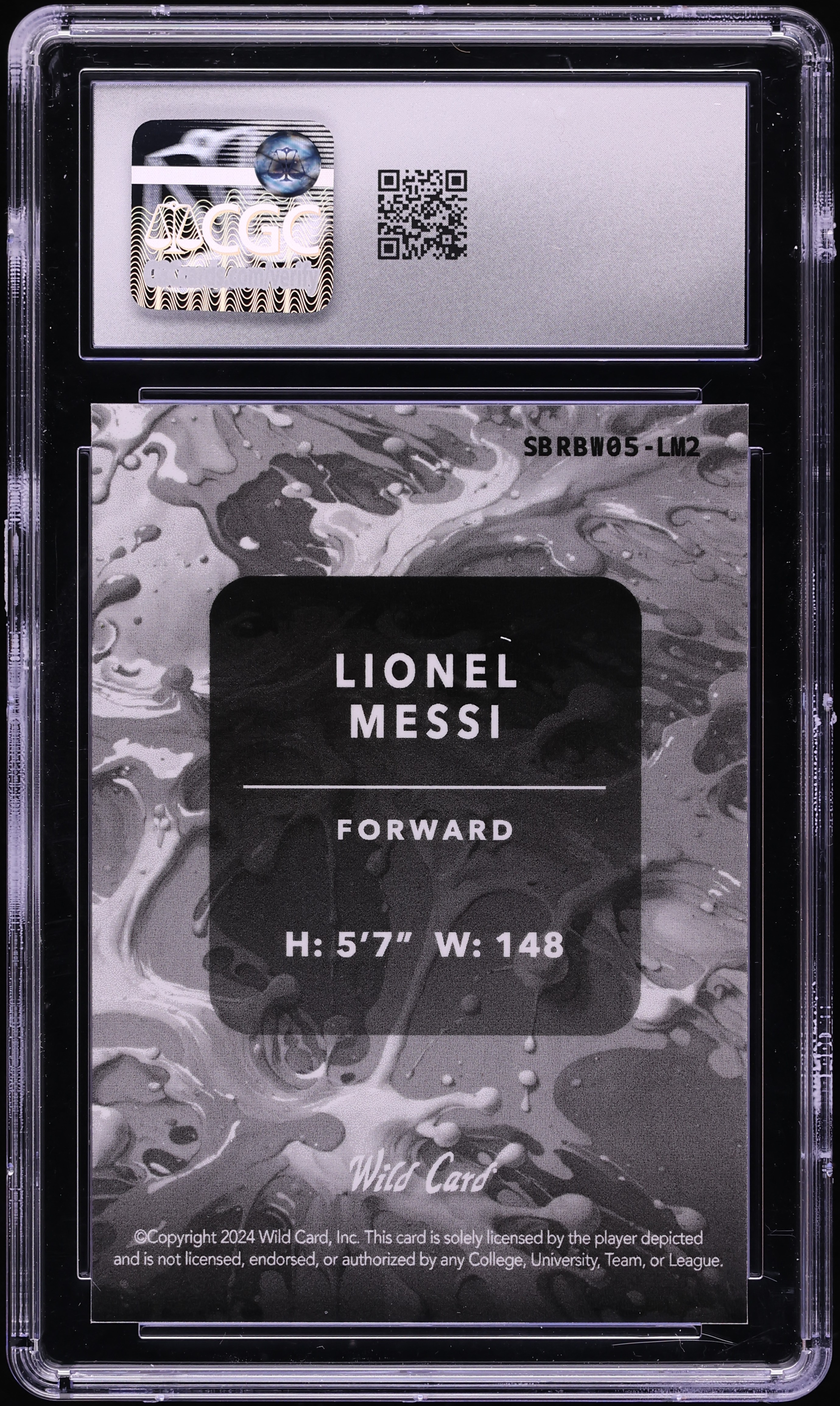 2025 Wild Card Splat Rainbow Background Lava Lionel Messi 1/1 
