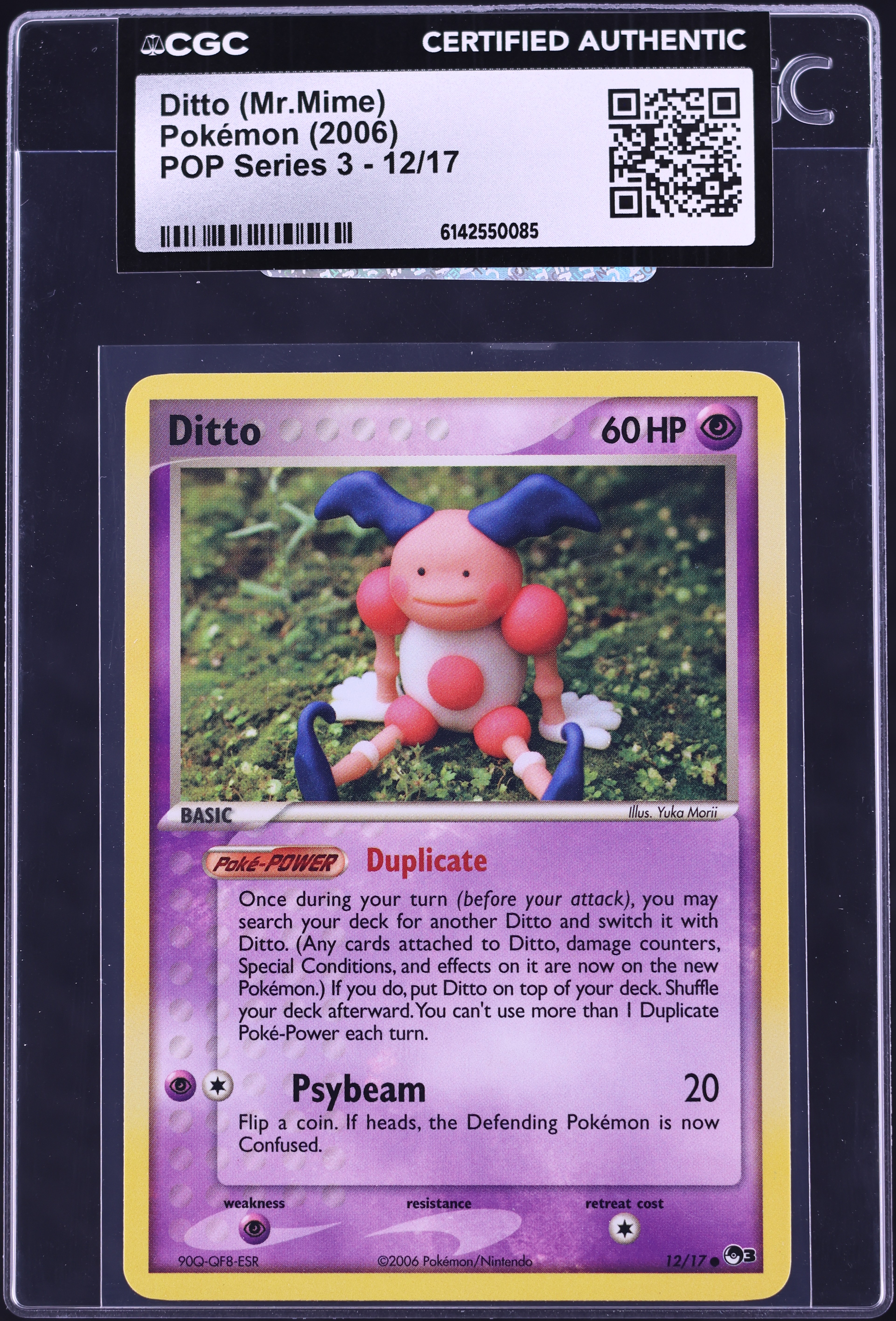 2006 Pokemon POP Series 3 Ditto Mr. Mime #12 CGC AUTH on Fanatics
