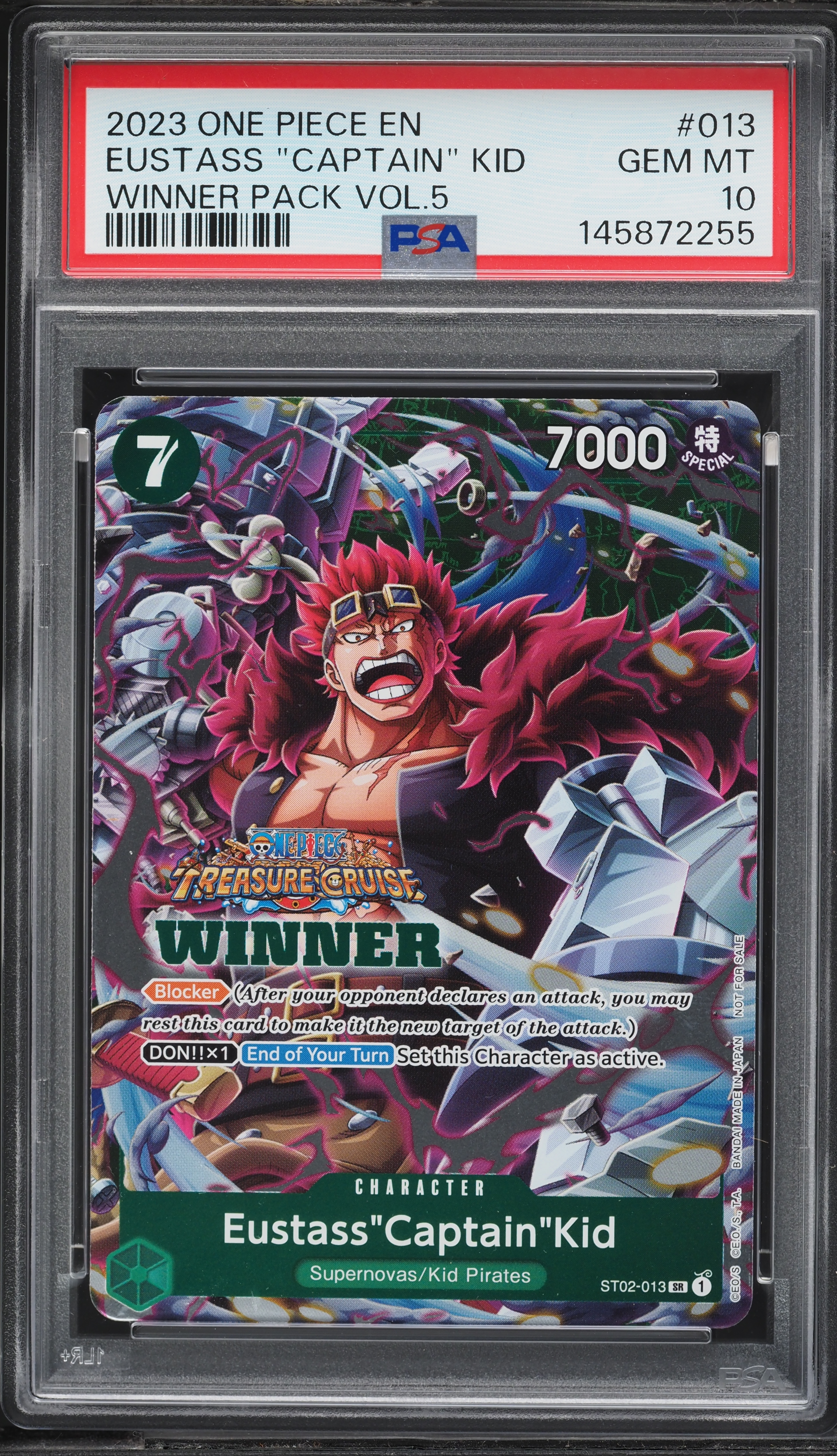2023 One Piece Promo Winner Pack Volume 5 Eustass Captain Kid