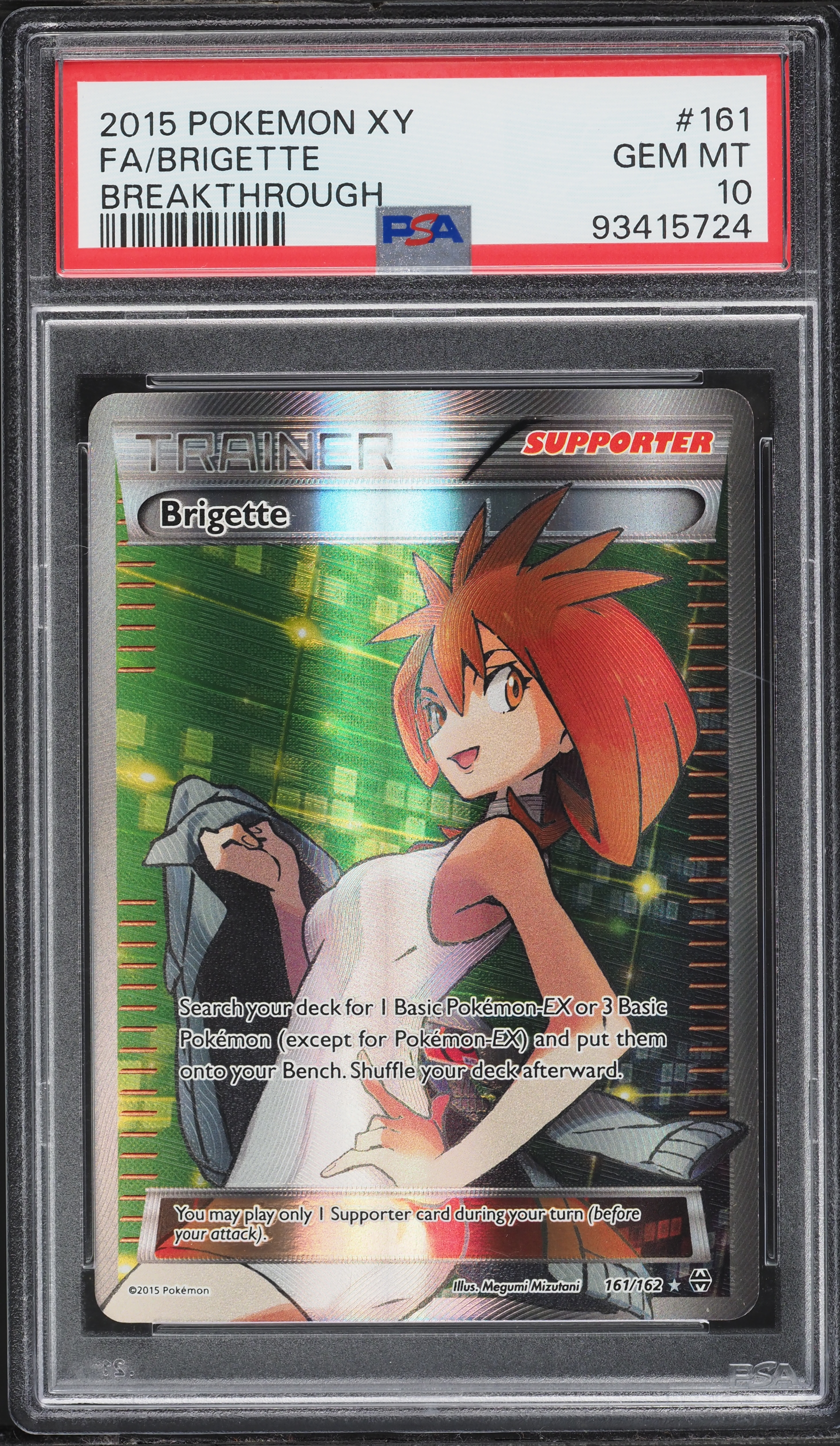 brigette pokemon card full art - (161/162) - XY Breakthrough There are no significant imperfections or issues with the structural integrity of the card Pokmon Brigette 161/162