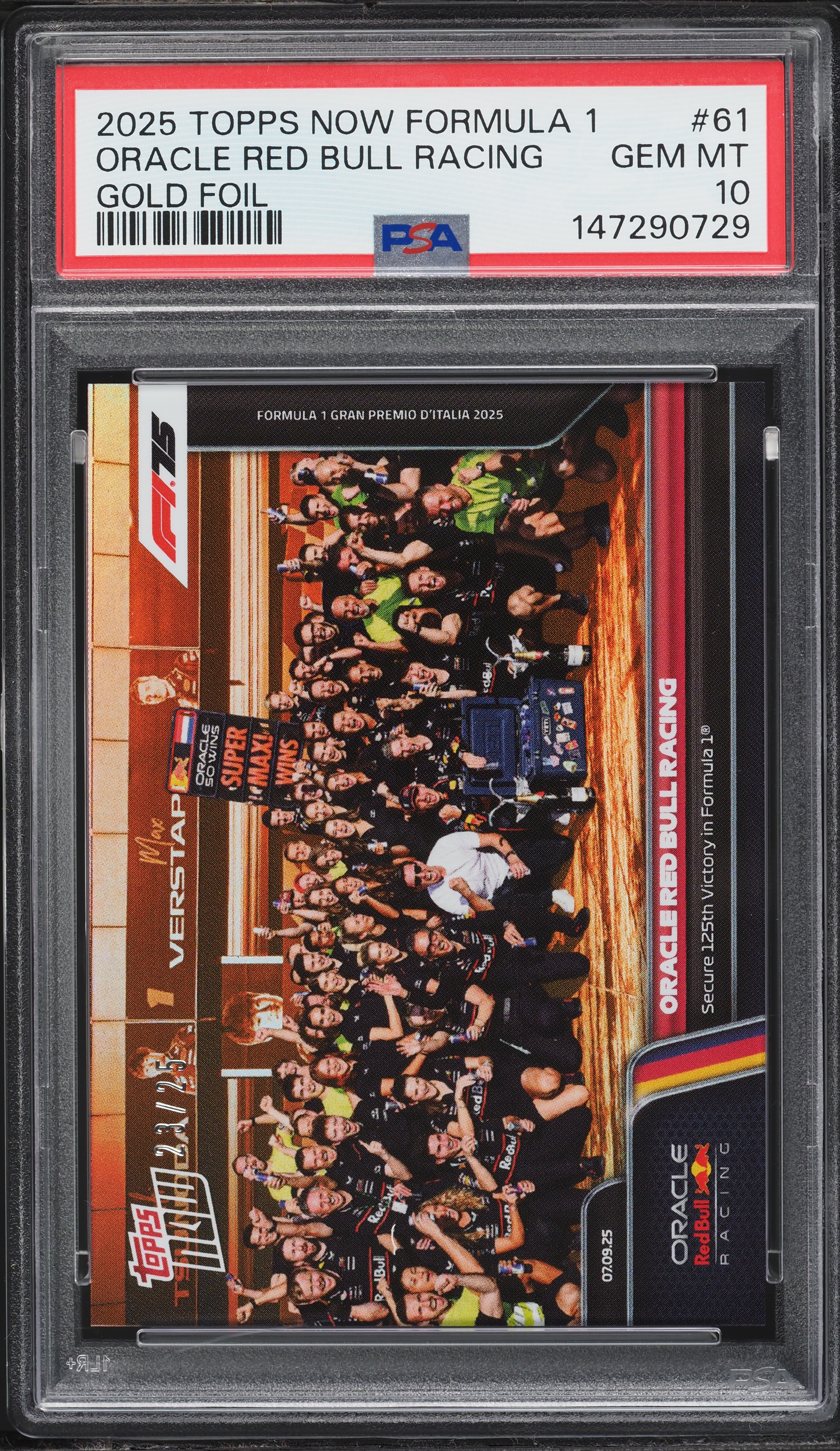 その他 PSA10 Topps now F1 #38 /25 RedBull 2025 2025 Topps Now Formula 1 F1 Gold Foil Oracle Red Bull Racing /25