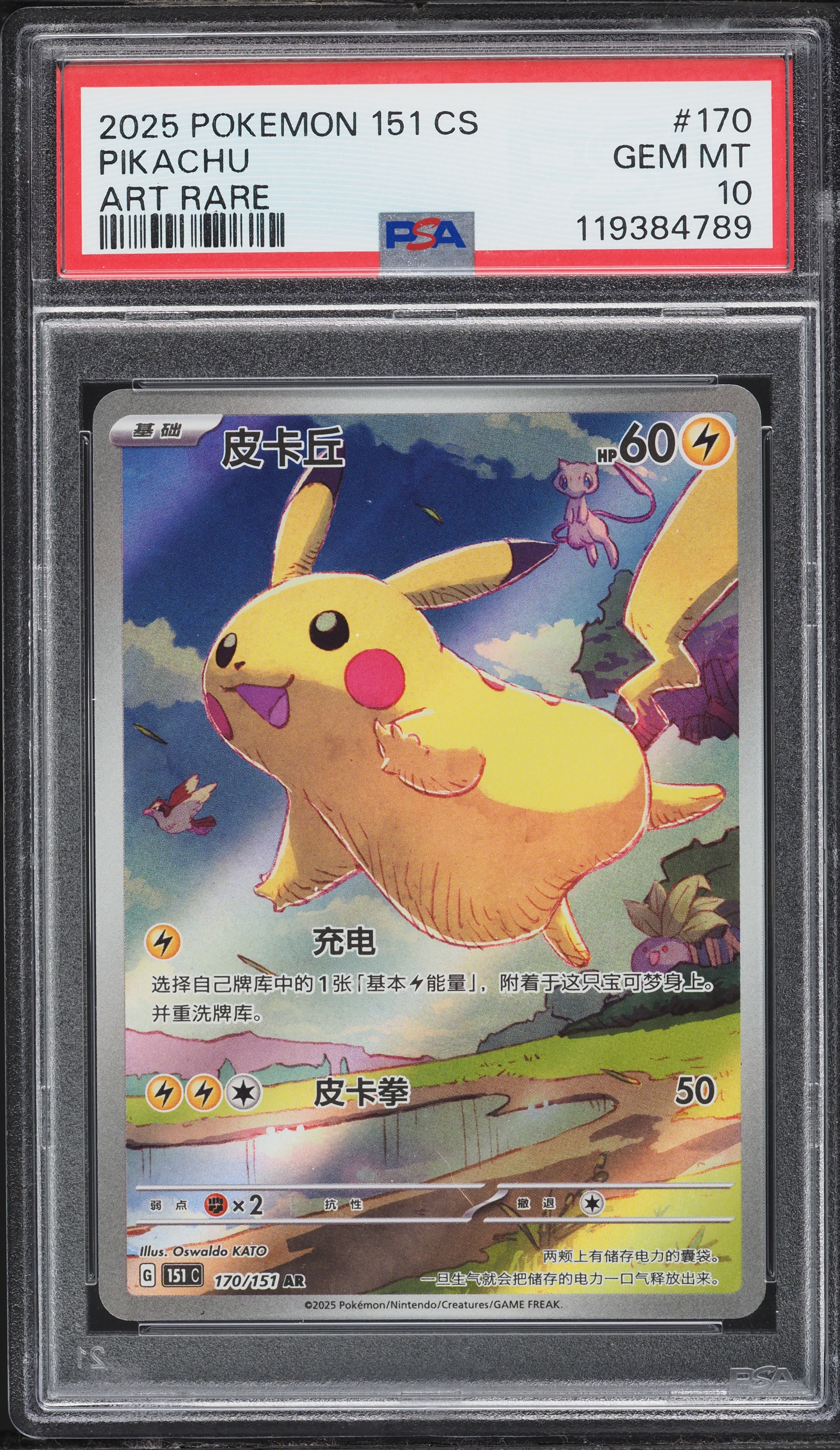 2025 POKEMON 151 #170 PIKACHU 中国語 PSA 10 PSA 10 2025 Pokemon