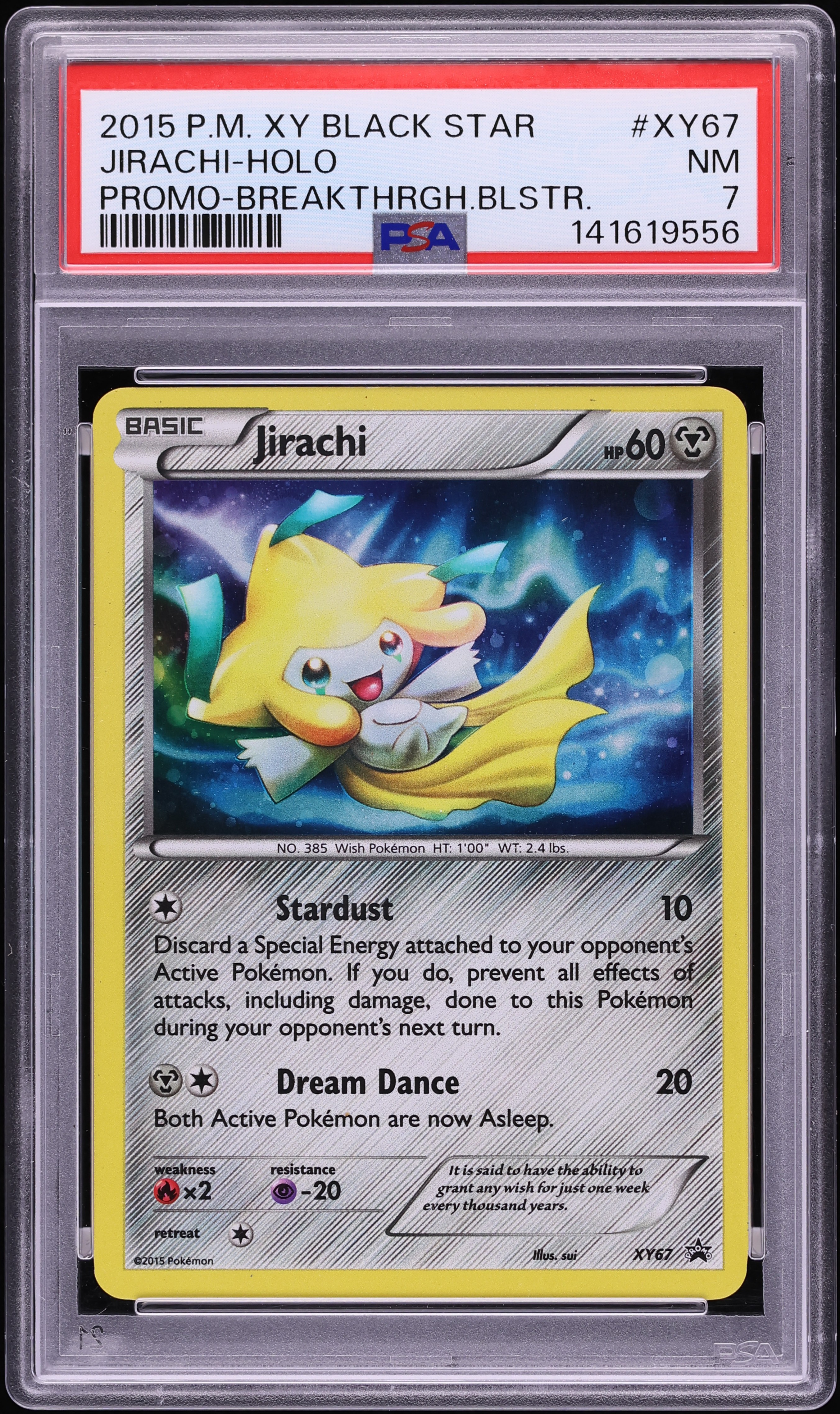 2015 Pokemon XY Black Star Promo BREAKthrough Holo Jirachi #XY67