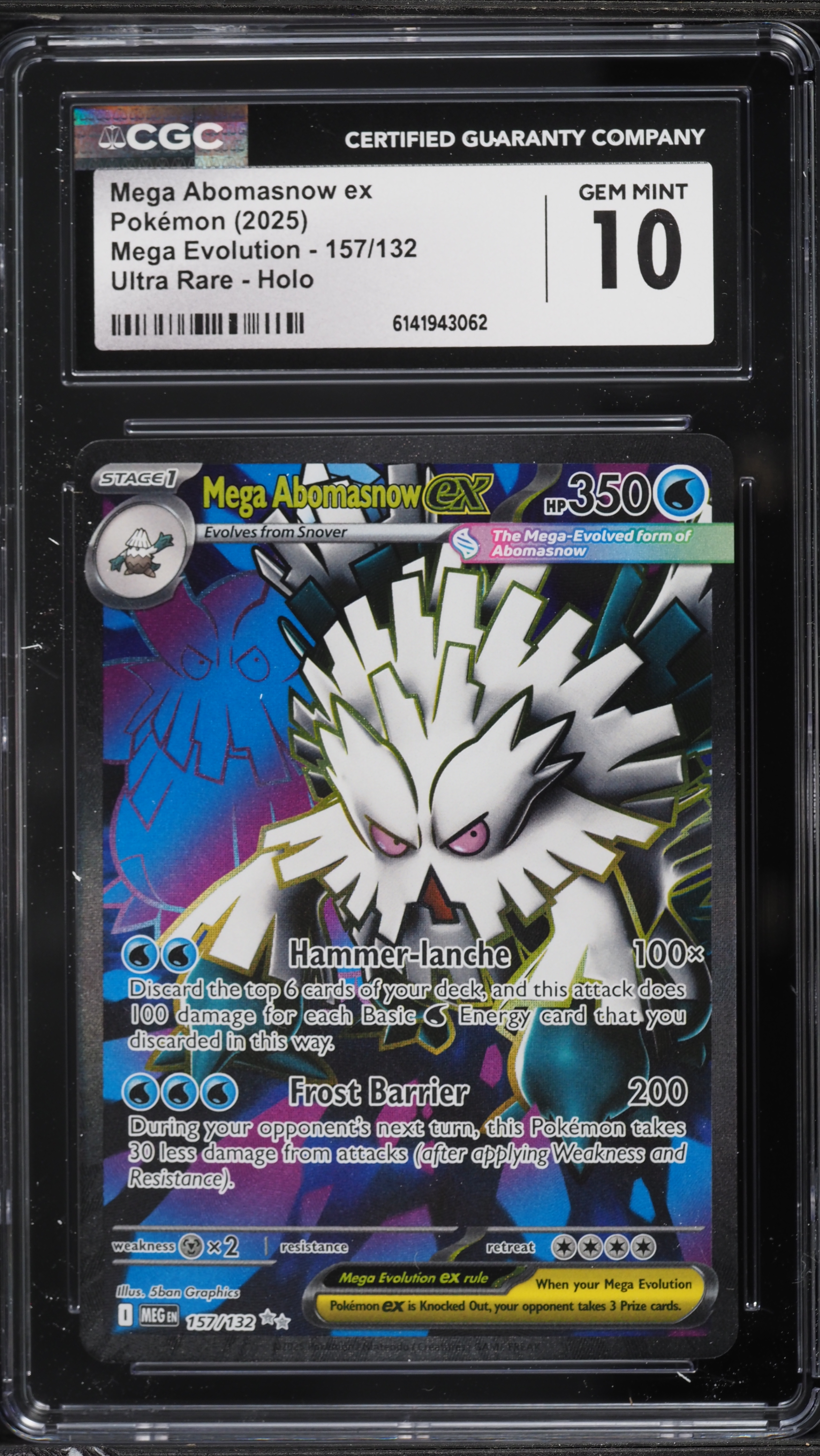 mega abomasnow ex pokemon card 2025 Evolution Full Art Mega #157 CGC 10 GEM MINT on Fanatics Collect this card is the perfect way to showcase your collection Pokemon Mega Abomasnow Ex Single