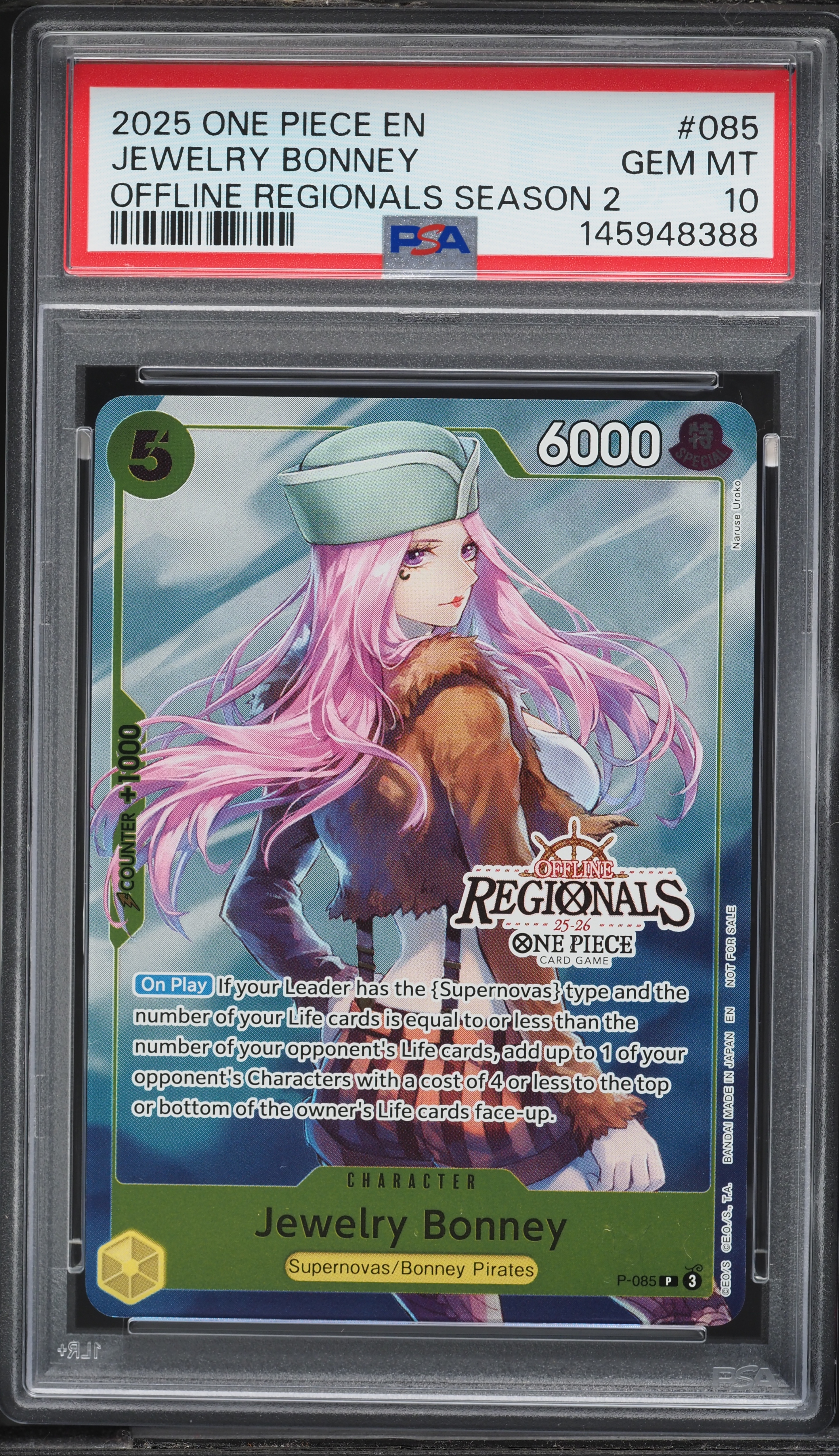 2025 One Piece Offline Regionals Pack Season 2 Jewelry Bonney #085