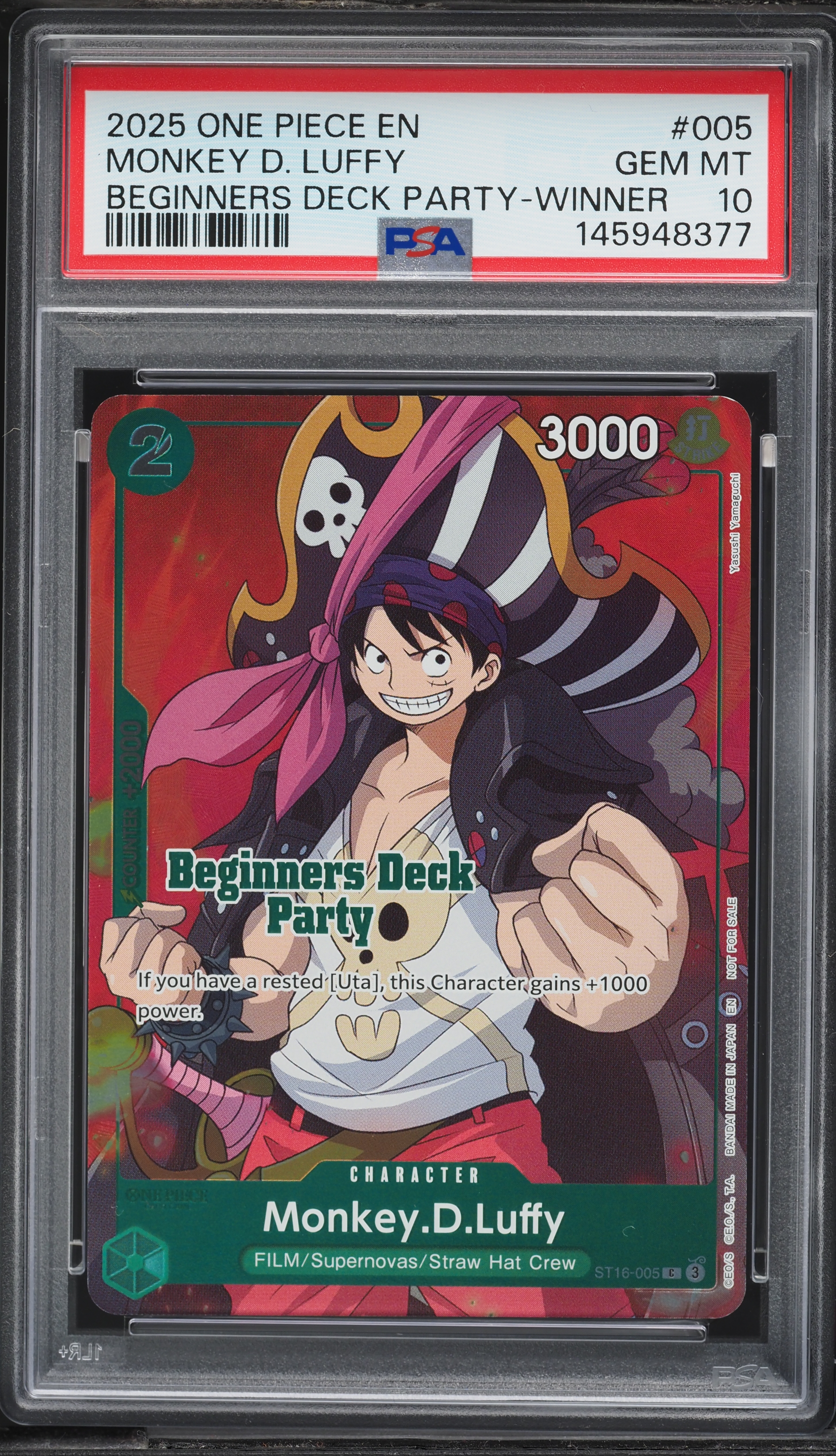 2025 One Piece Beginners Deck Party Pack Winner Monkey D. Luffy 