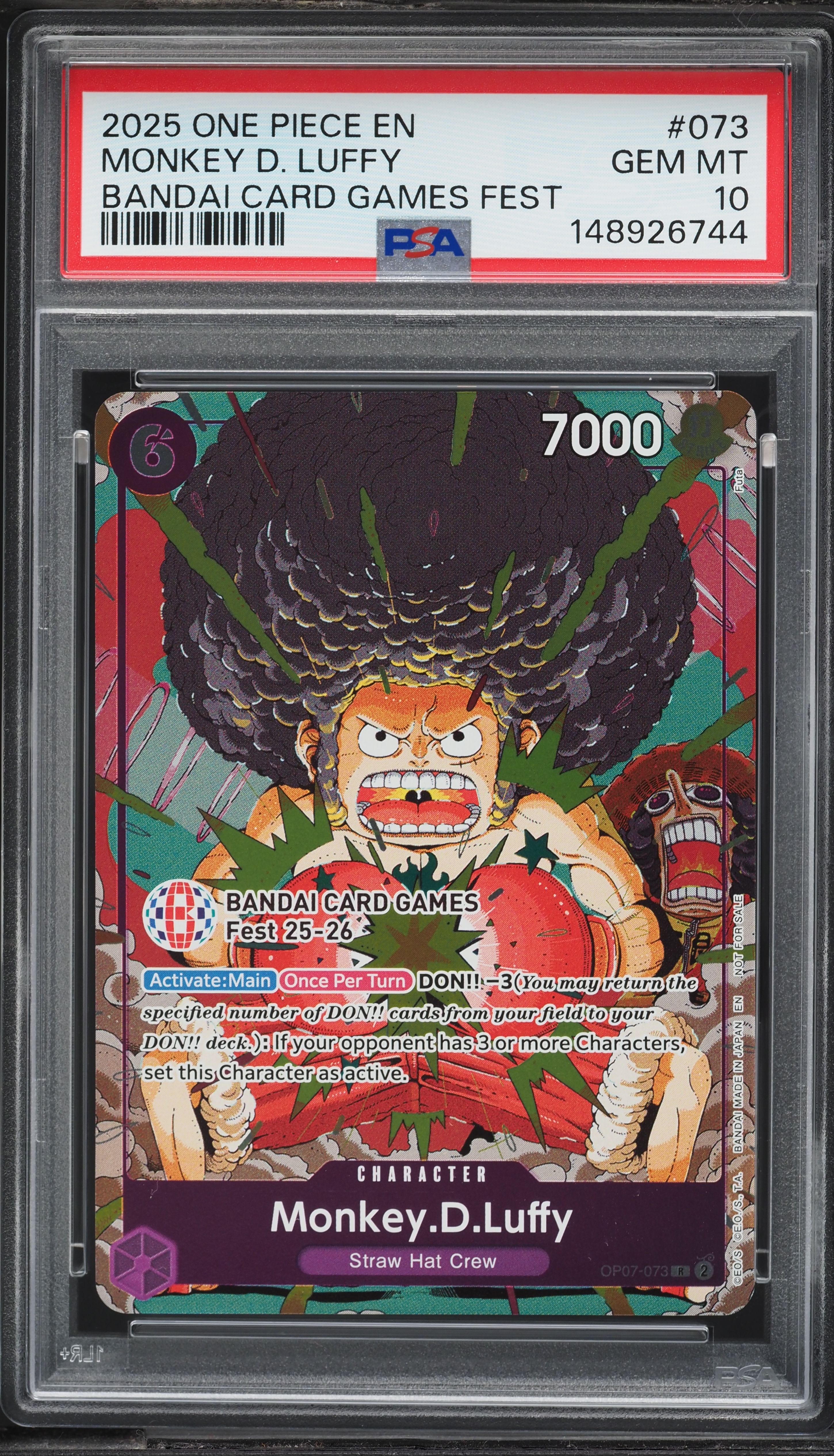 2025 One Piece Promo Bandai Card Games Fest '25-26 Monkey D. Luffy