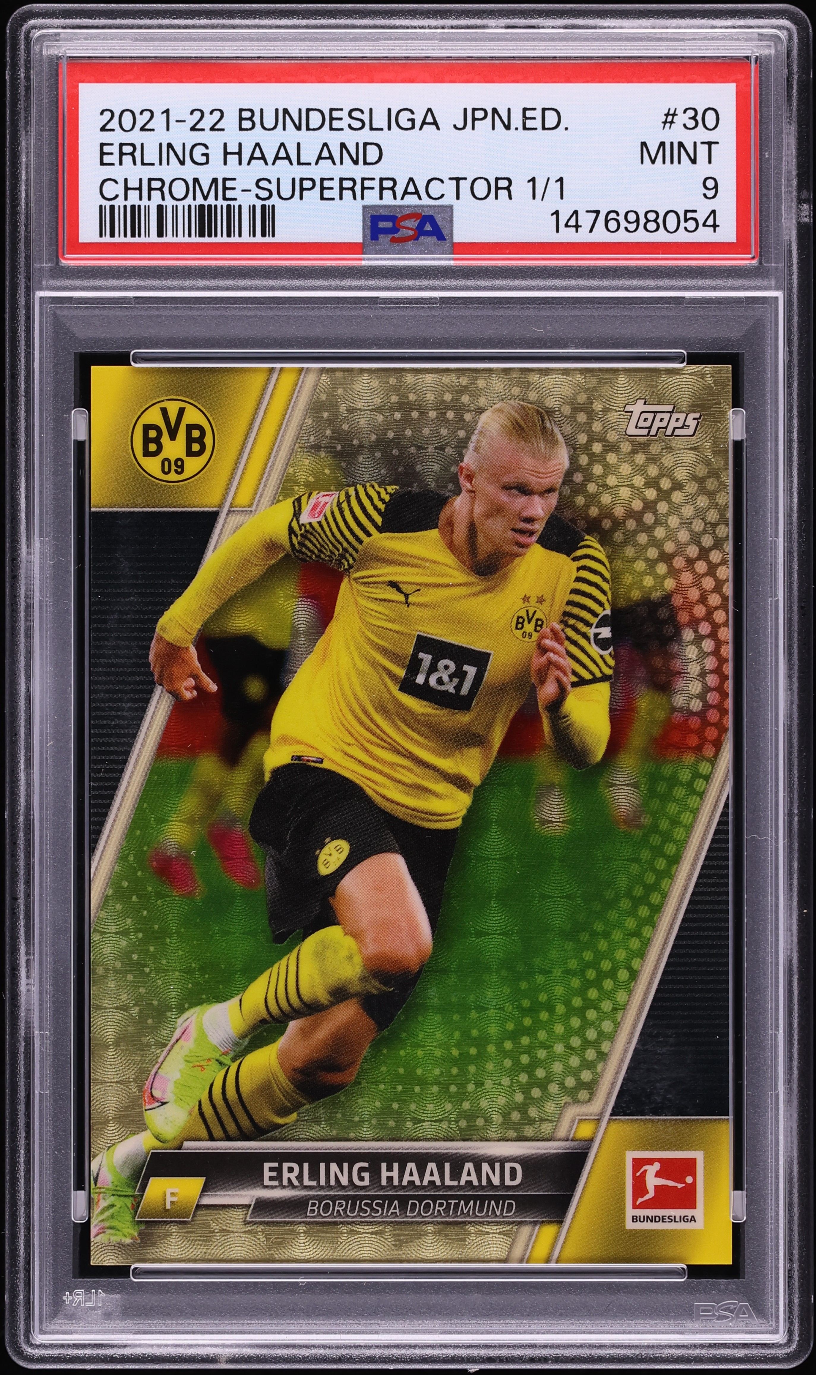 2021 Topps Bundesliga Japan Edition Chrome Superfractor Erling