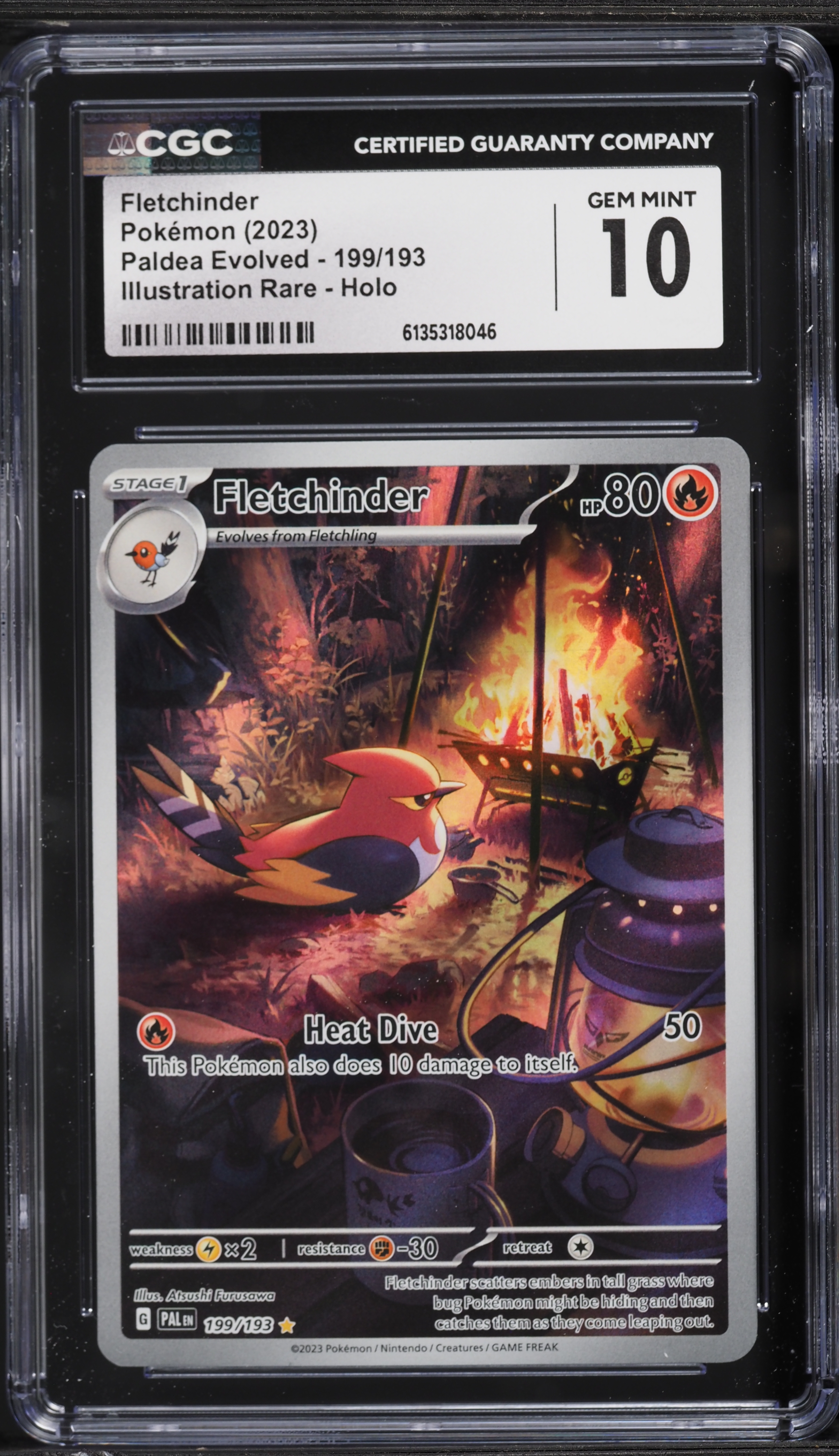 pokemon card fletchinder - 199/193 Holo Ultra Rare [Colorless]. Fletchinder - Howwid