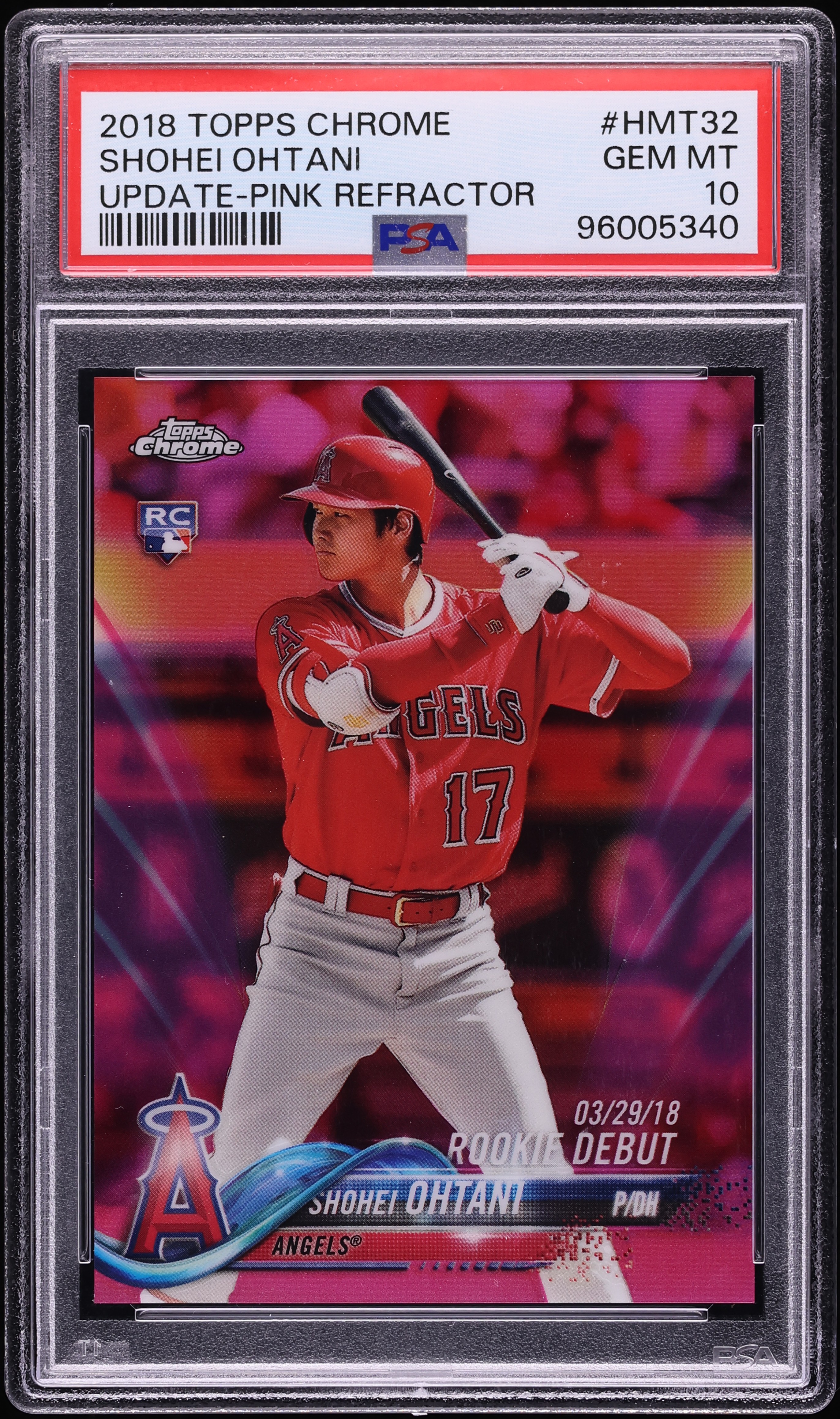 2018 Topps Chrome Update Pink Refractor Shohei Ohtani ROOKIE 