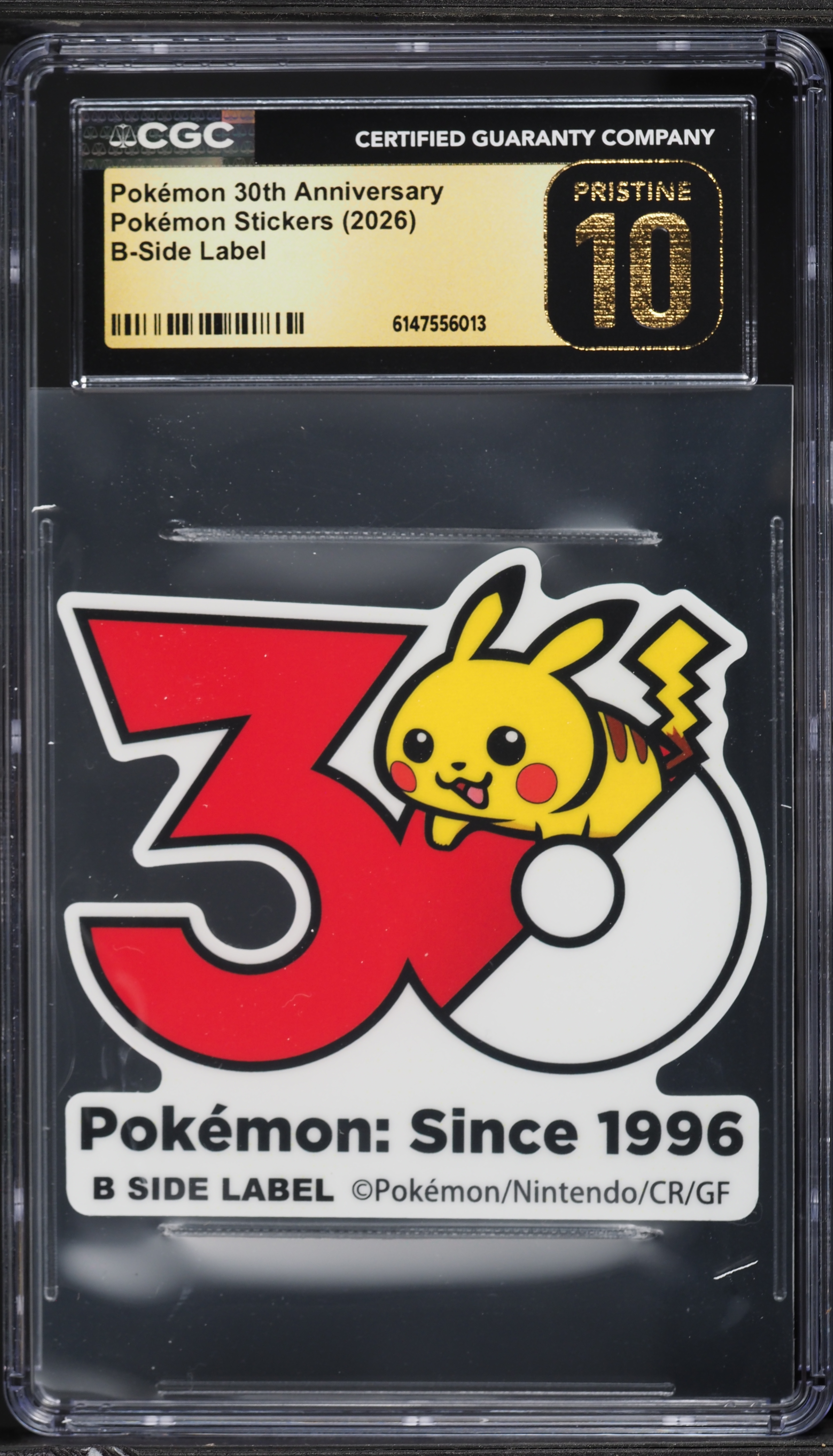 2026 Pokemon B-Side Label Stickers 30th Anniversary CGC 10