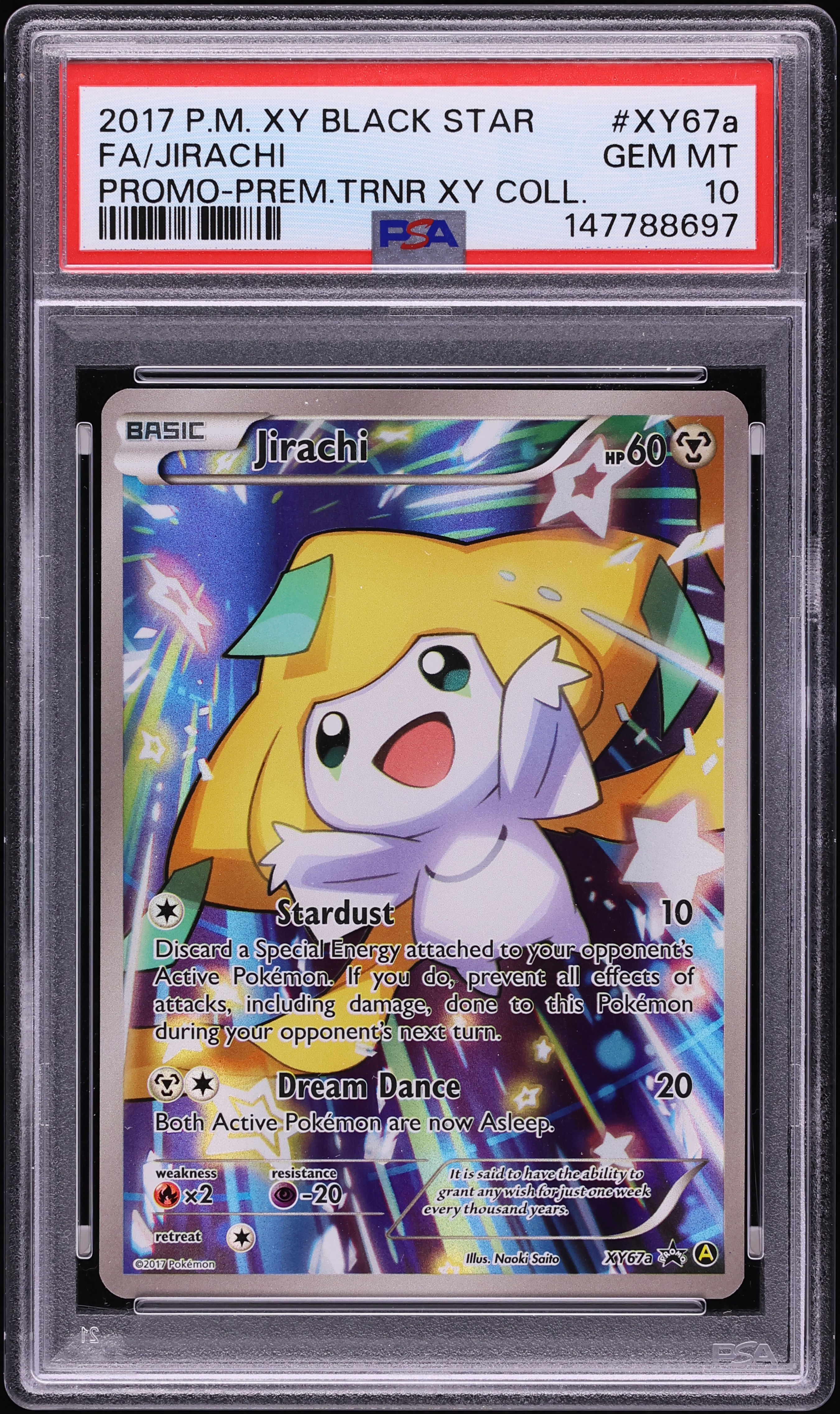 2017 Pokemon XY Promo Premium Trainer Collection Full Art Jirachi