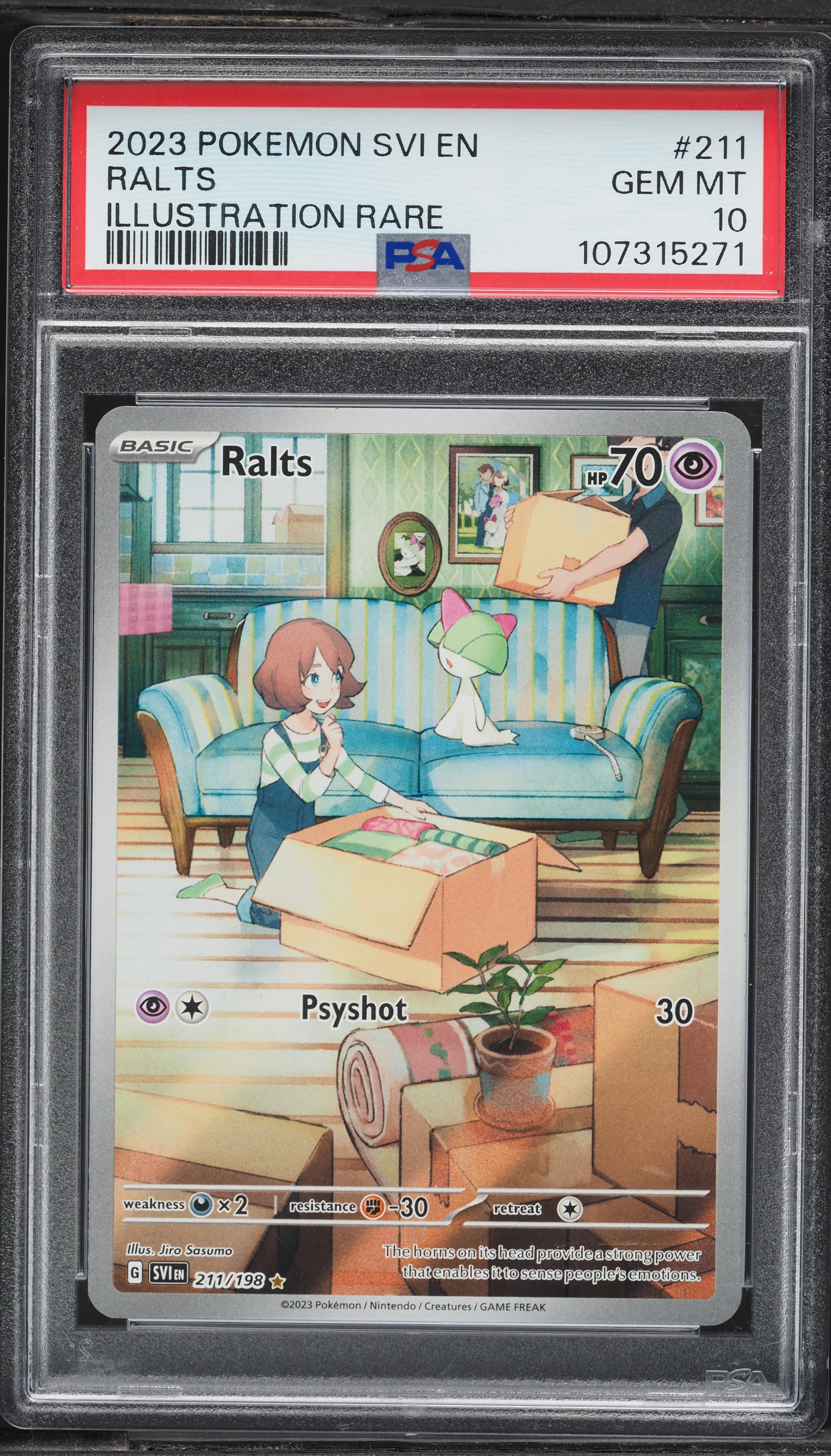 2023 Pokemon Scarlet & Violet IR Ralts #211 PSA 10 GEM MINT on