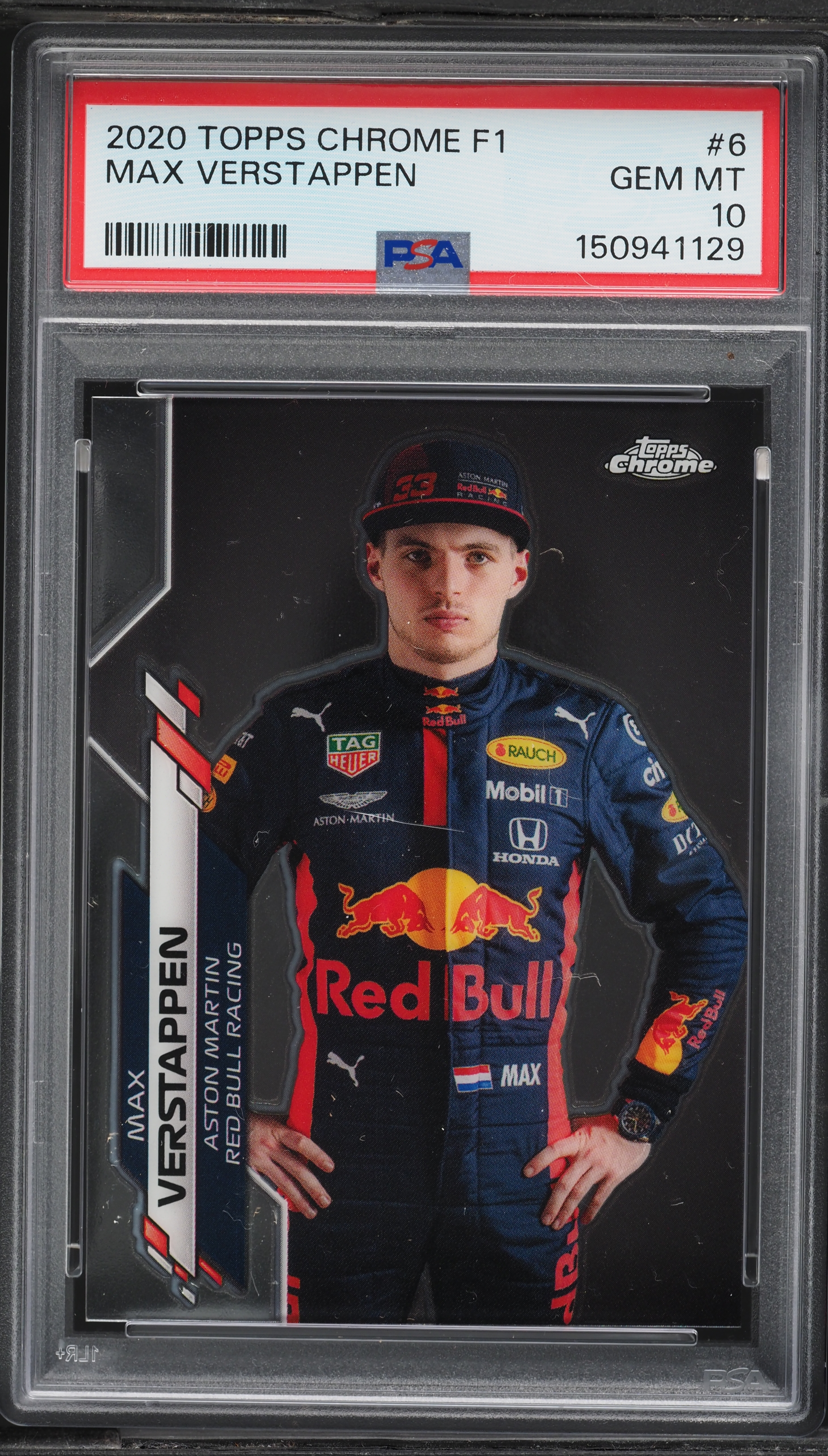 2020 Topps Chrome Formula 1 F1 Max Verstappen #6 PSA 10 GEM MINT
