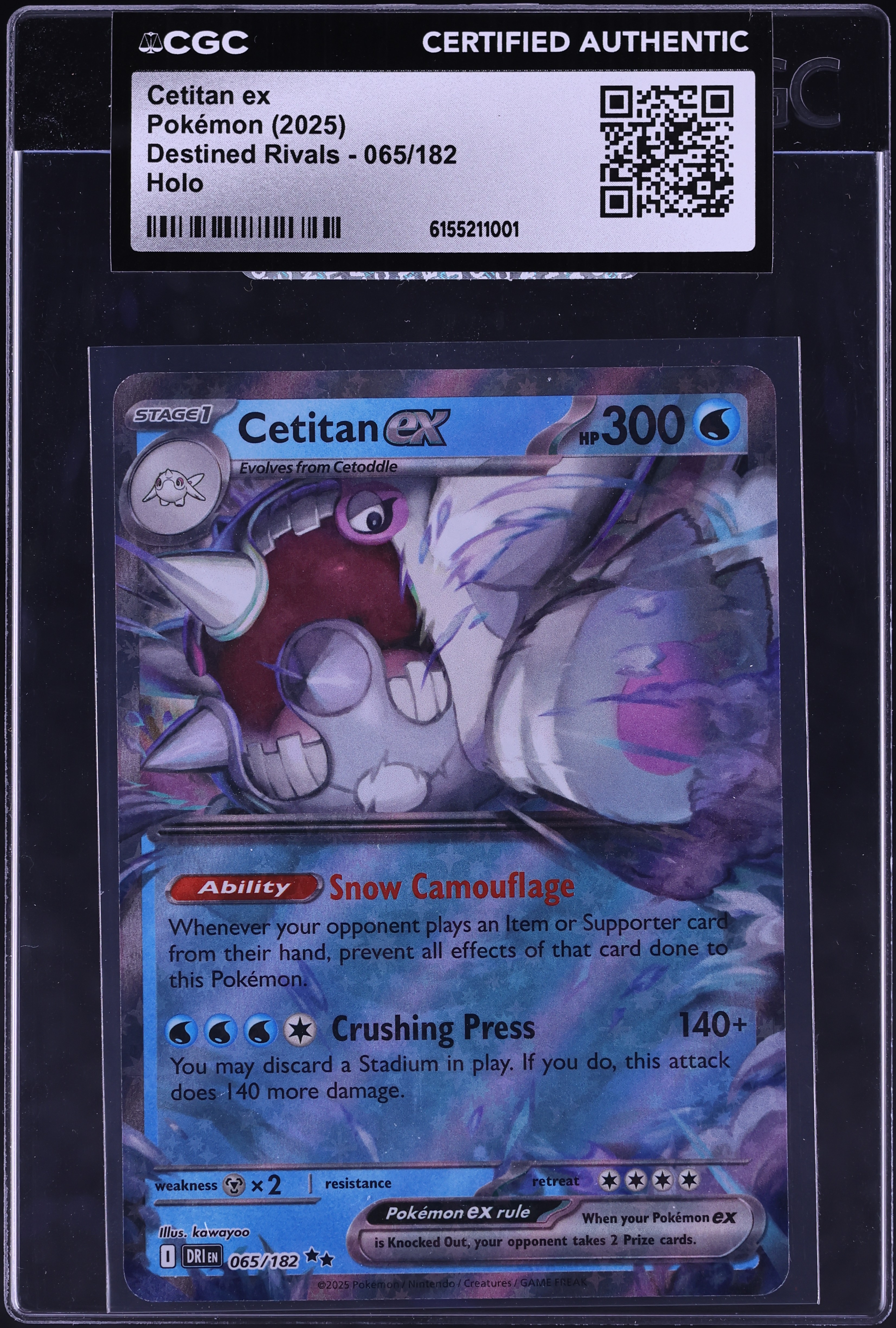 cetitan pokemon card holographic Pokemon 2024 SV7a Paradise Dragona Cetitan Art Rare Holo Card #069/064