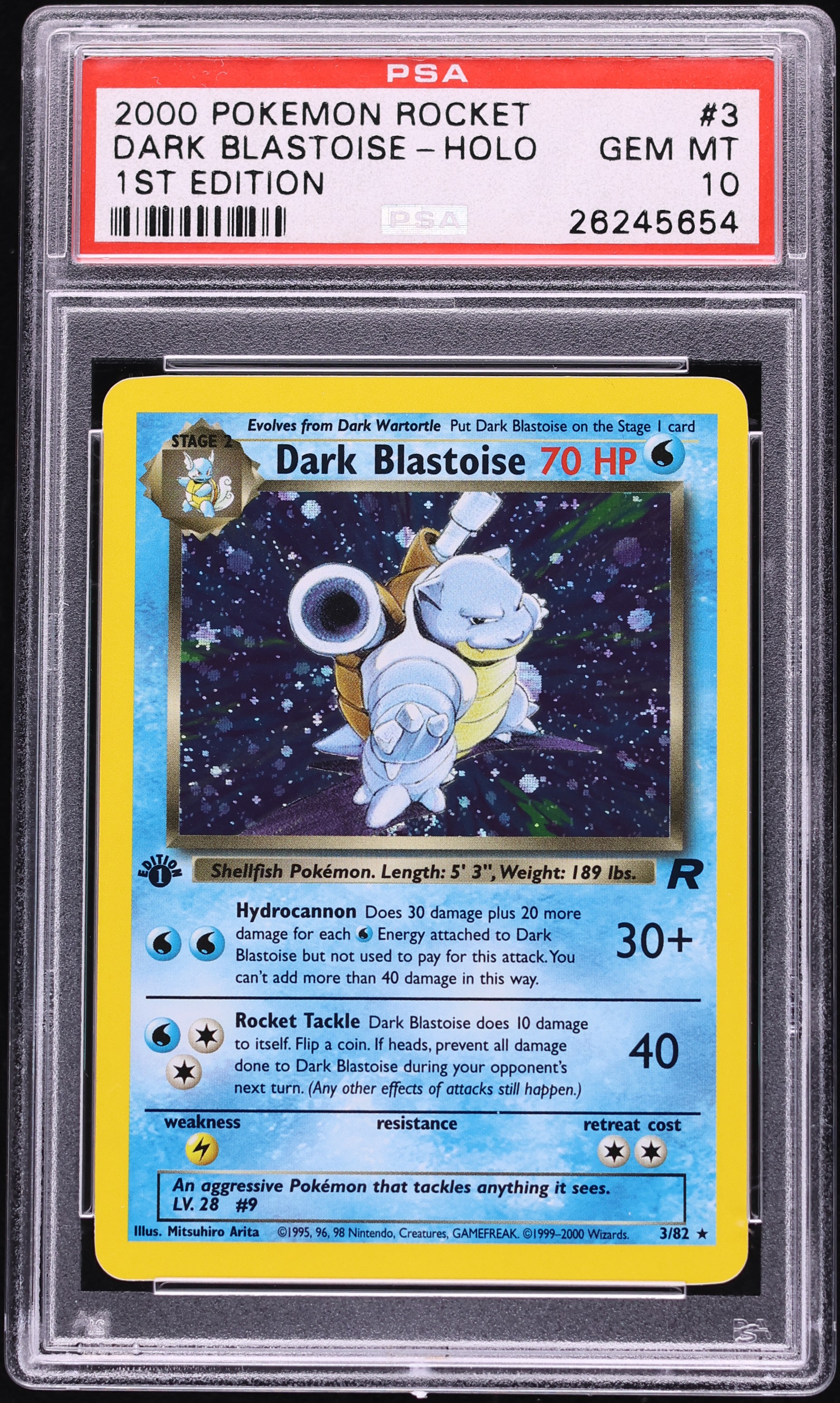 blastoise holographic pokemon card value Pokemon Team Rocket Dark Blastoise #3 (1st Edition, Moderately Played)