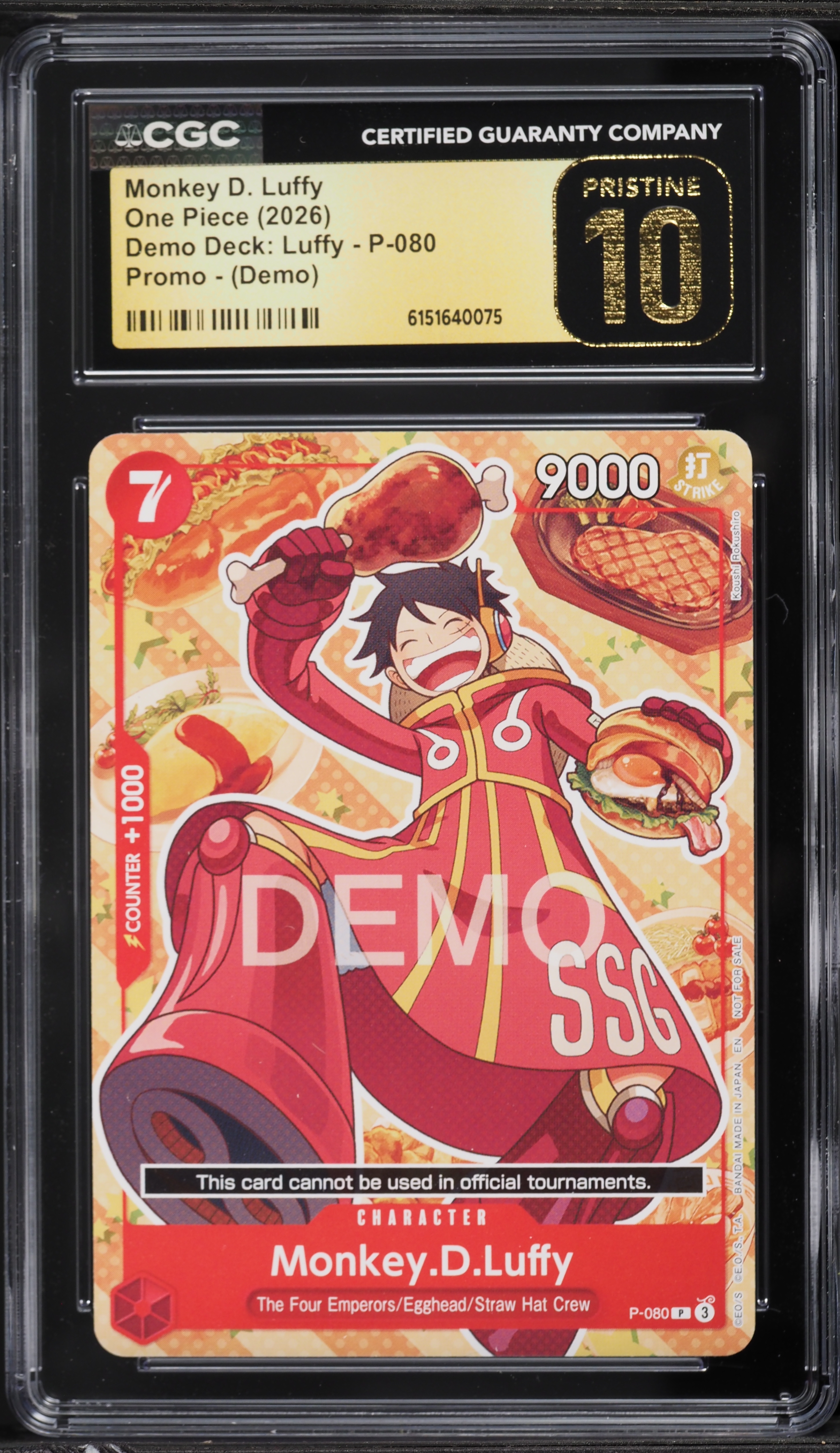 2026 One Piece Promo Demo Deck Luffy Monkey D. Luffy #P-080 CGC 10