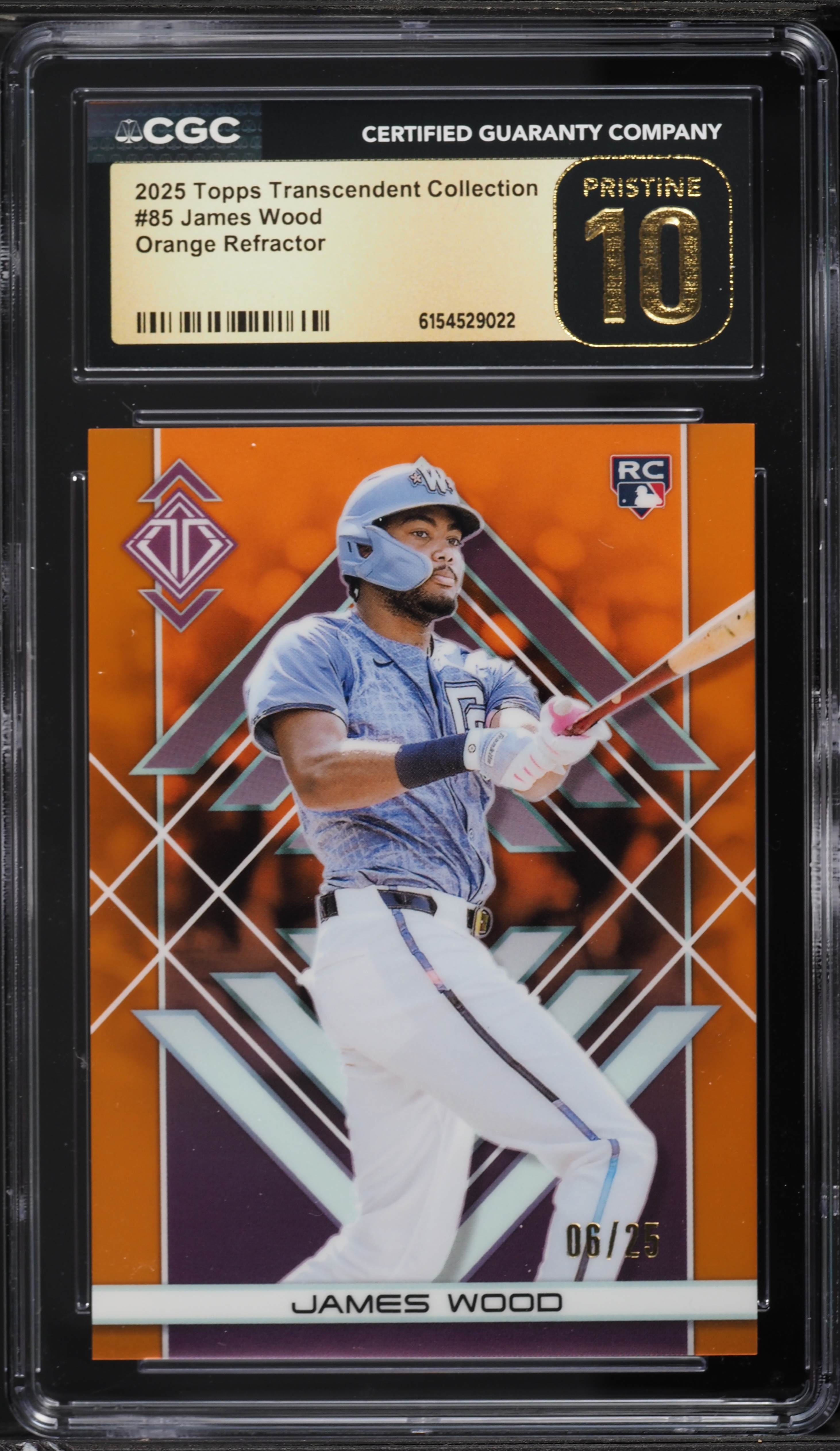 2025 Topps Transcendent Collection Orange Refractor James Wood 