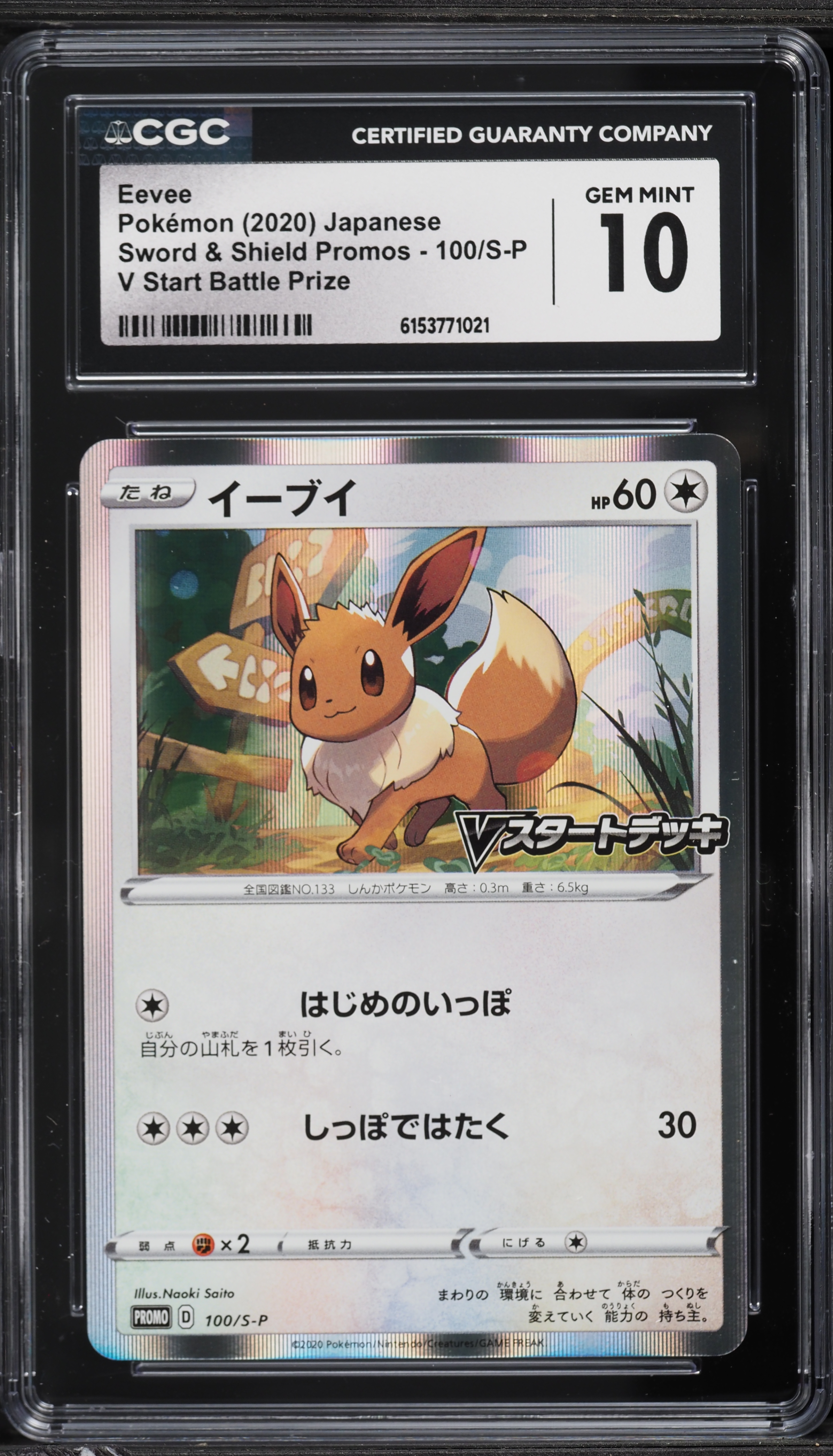 2020 Pokemon Japanese Sword & Shield Promo V Start Battle Prize 