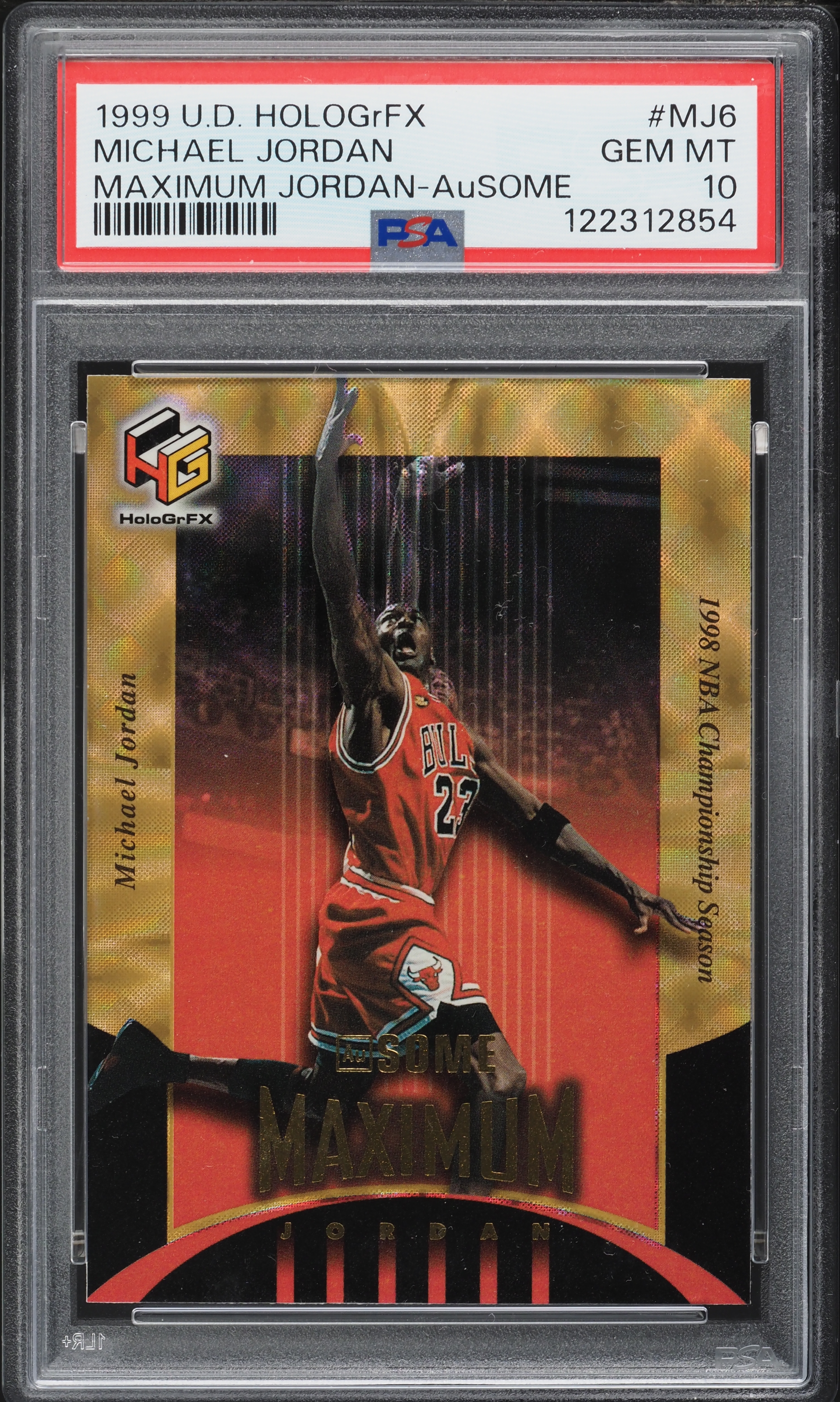 1999 Upper Deck HoloGrFx Maximum Jordan AuSome Michael Jordan PSA 