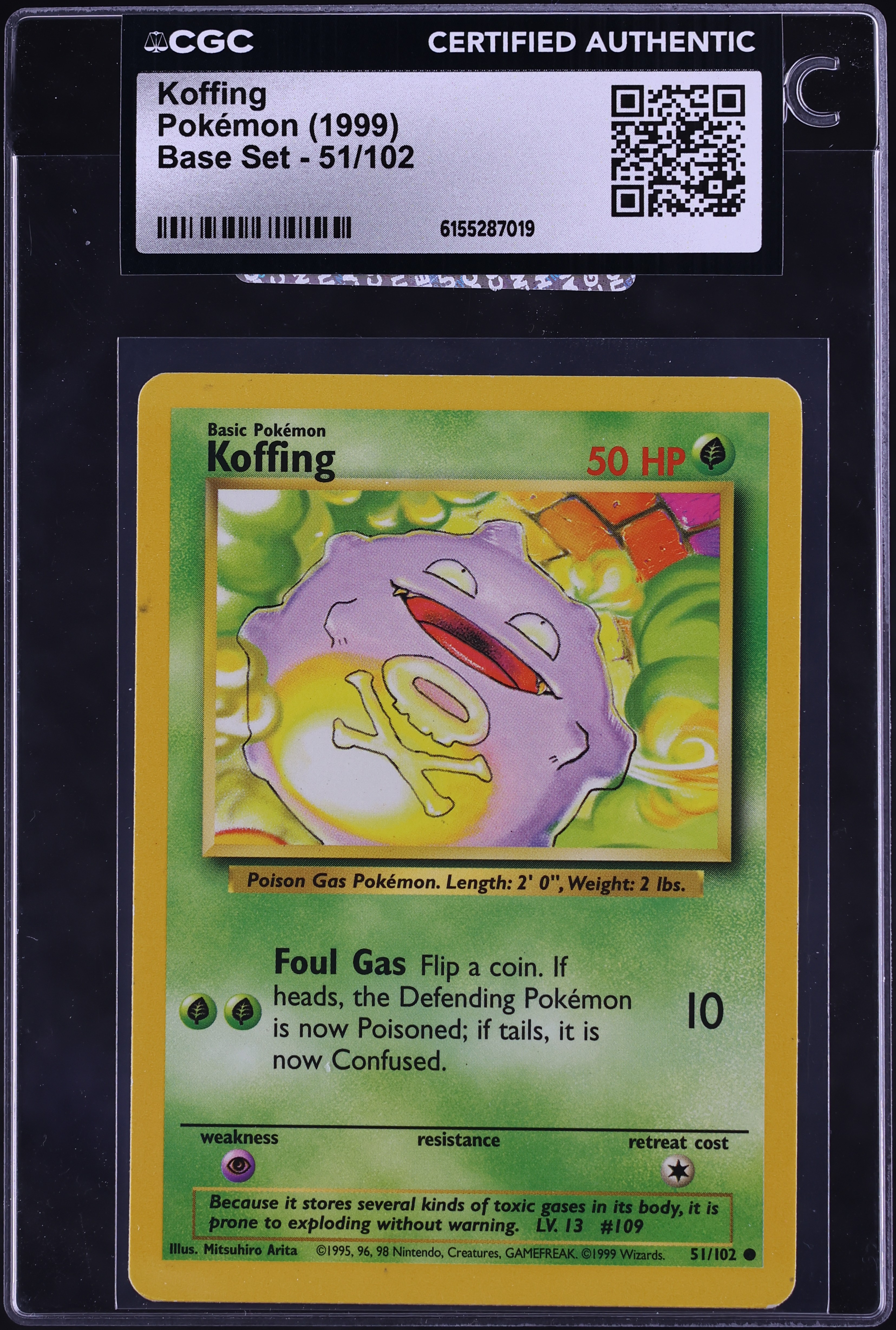 koffing pokemon card value - 109/165 - Pokemon 151 - Reverse Foil Darkness Darkness B A S E -